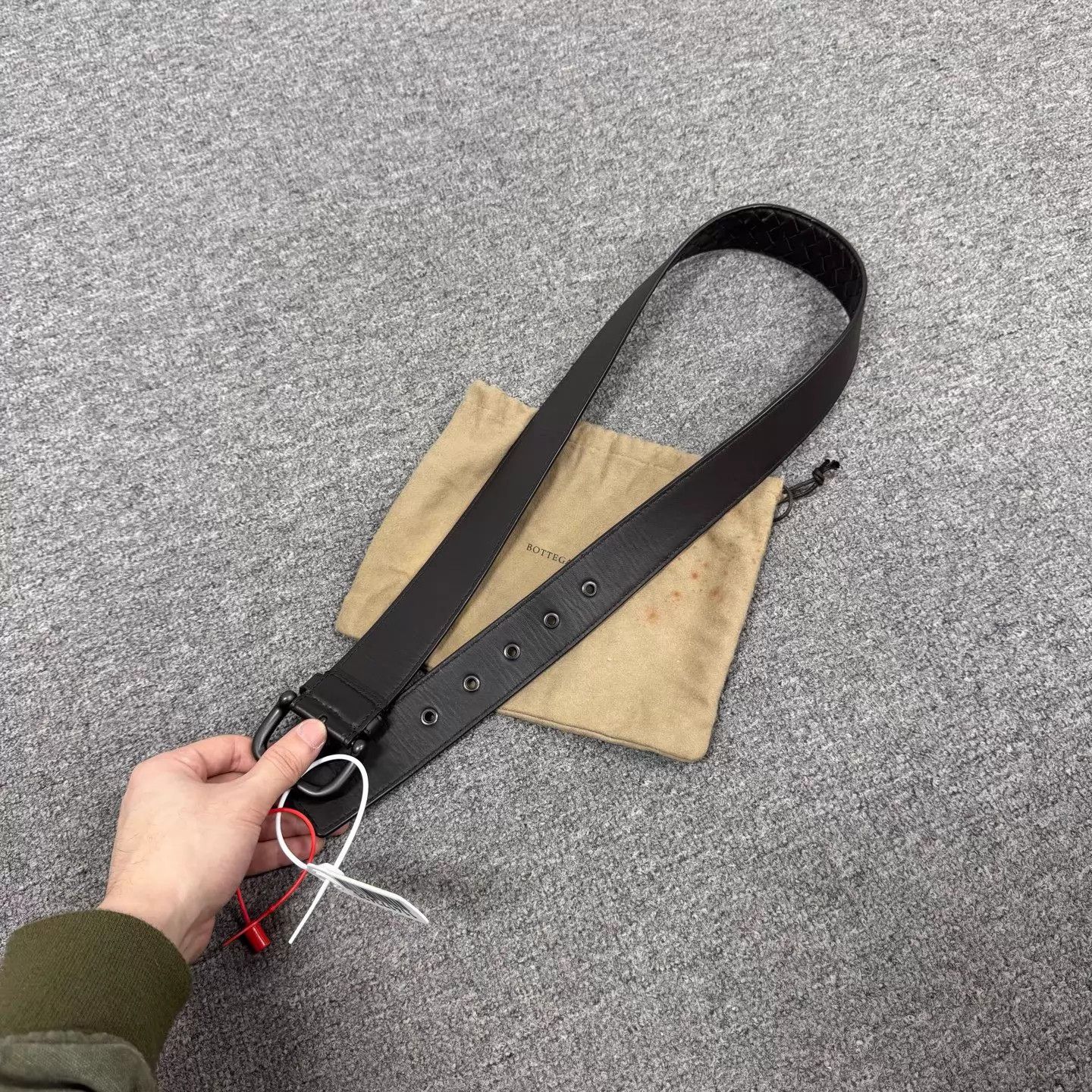 Bottega Veneta BOTTEGA VENETA Intrecciato Black Belt 99 New 95/38 Size ONE SIZE - 3 Thumbnail