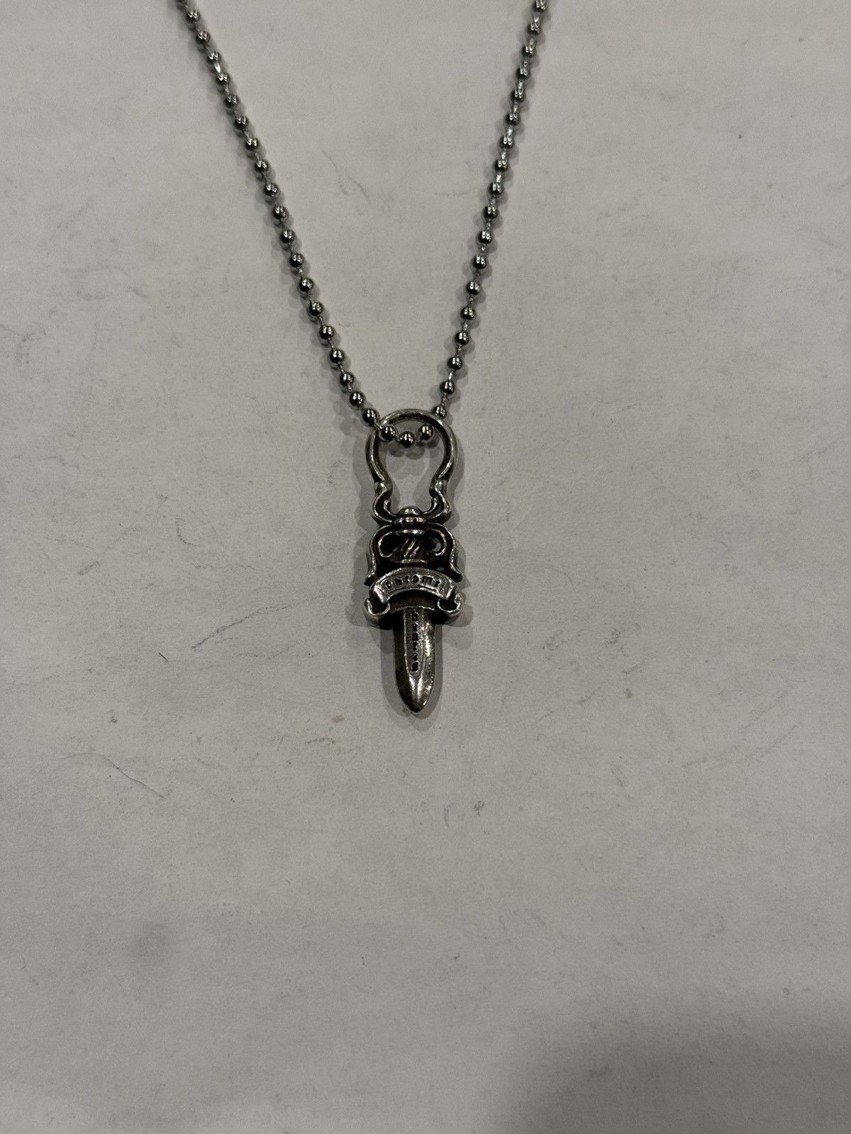 Chrome Hearts Chrome Hearts Dagger Pendant Silver Ball Chain Necklace 925 Size ONE SIZE - 1 Thumbnail