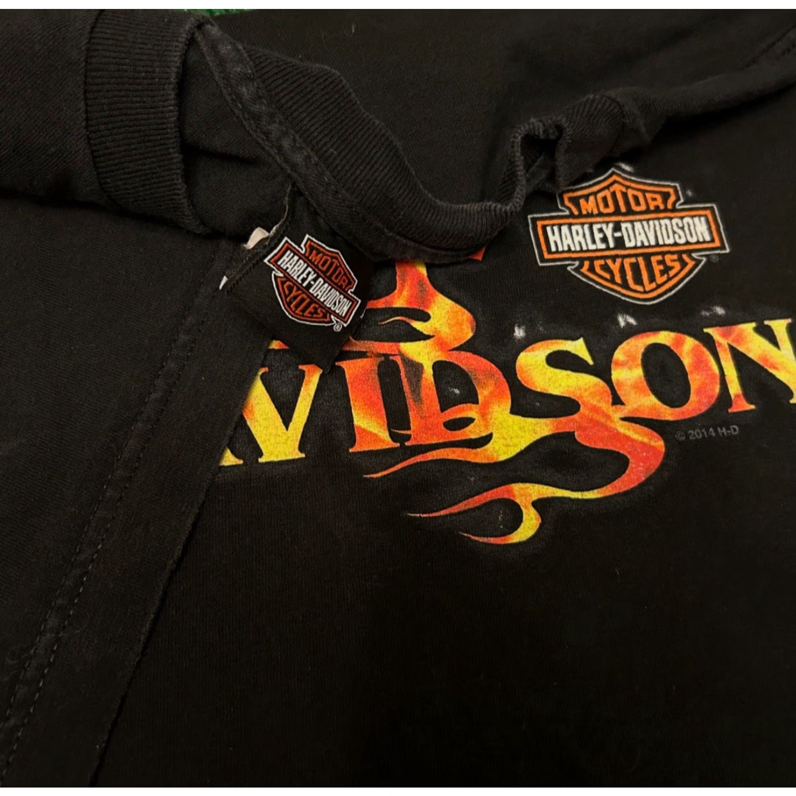 Harley Davidson VINTAGE Harley-Davidson T-Shirt Men 3XL Black Flames 90s Biker Y2K Orlando Florida 2014 Shirt Mens Size US XXL / EU 58 / 5 - 3 Thumbnail