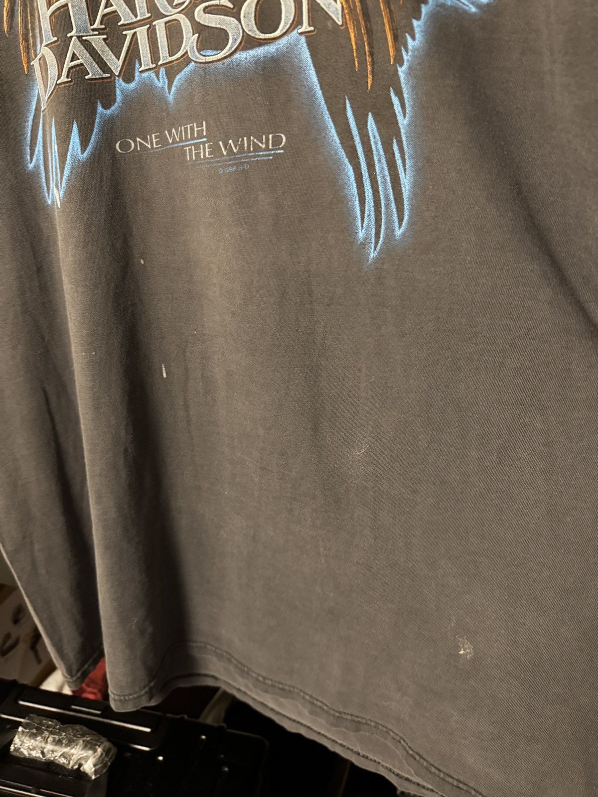 Harley Davidson × Vintage VINTAGE HARLEY DAVIDSON EAGLE ONE WITH THE WIND FADED 1996 Size US XXL / EU 58 / 5 - 4 Thumbnail