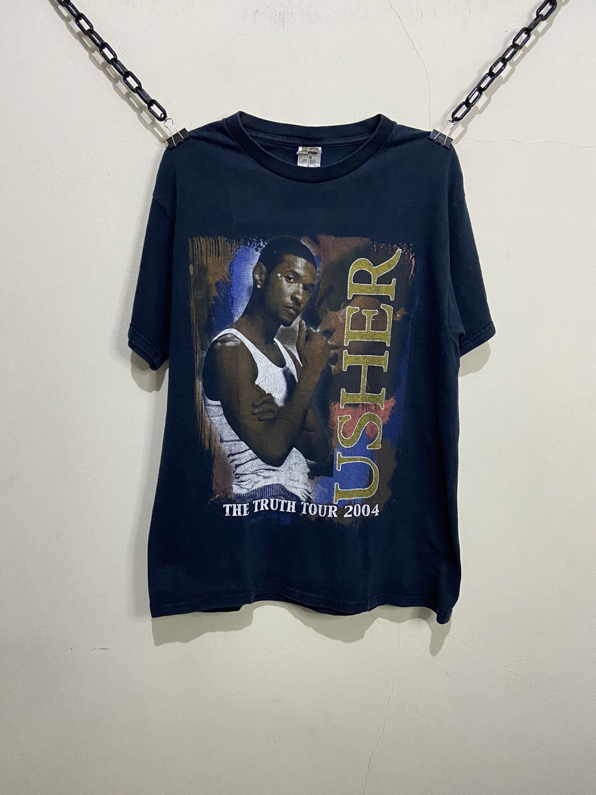 image of Vintage Usher & Kanye West Tour in Black, Men's (Size XL)