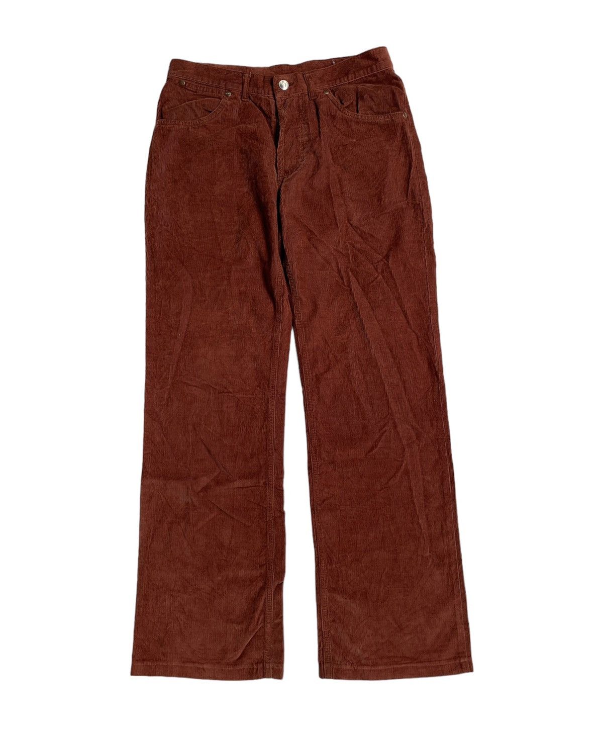 image of Aw05 Maison Margiela Corduroy Pants in Maroon, Men's (Size 28)