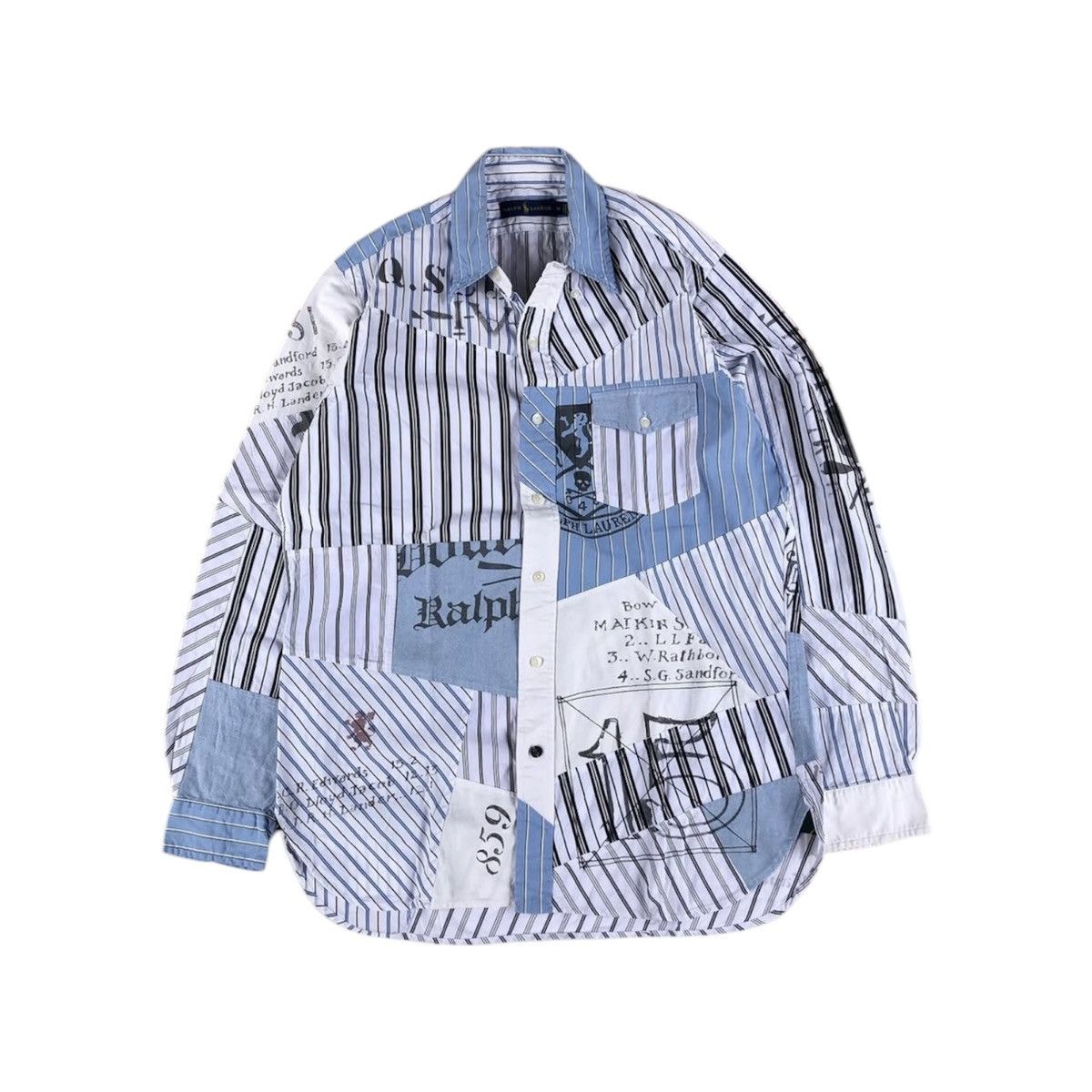 RRL Ralph Lauren × Ralph Lauren × Vintage Ralph Lauren Classic Patchwork Shirt Rugby Size US M / EU 48-50 / 2 - 1 Thumbnail