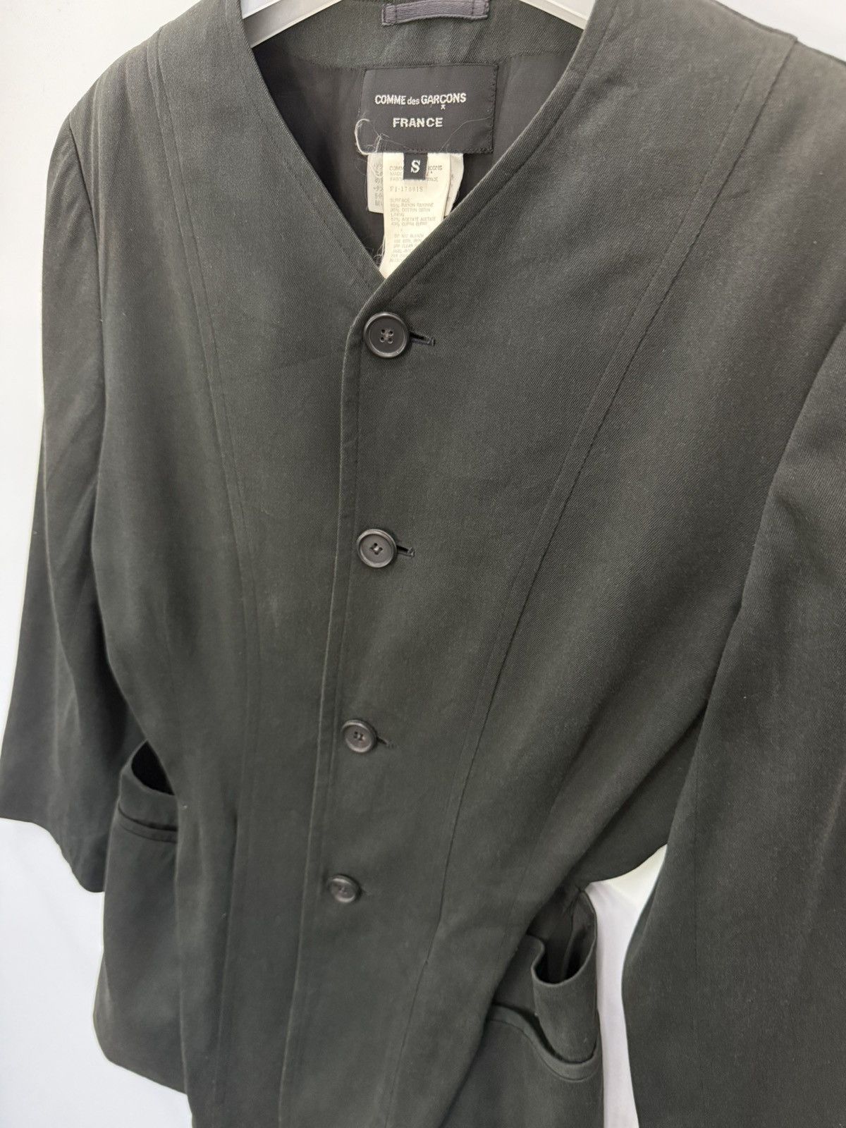 Comme des Garcons Vintage‼️ Distressed Comme Des Garcons France V Waist jacket Size S / US 4 / IT 40 - 4 Thumbnail