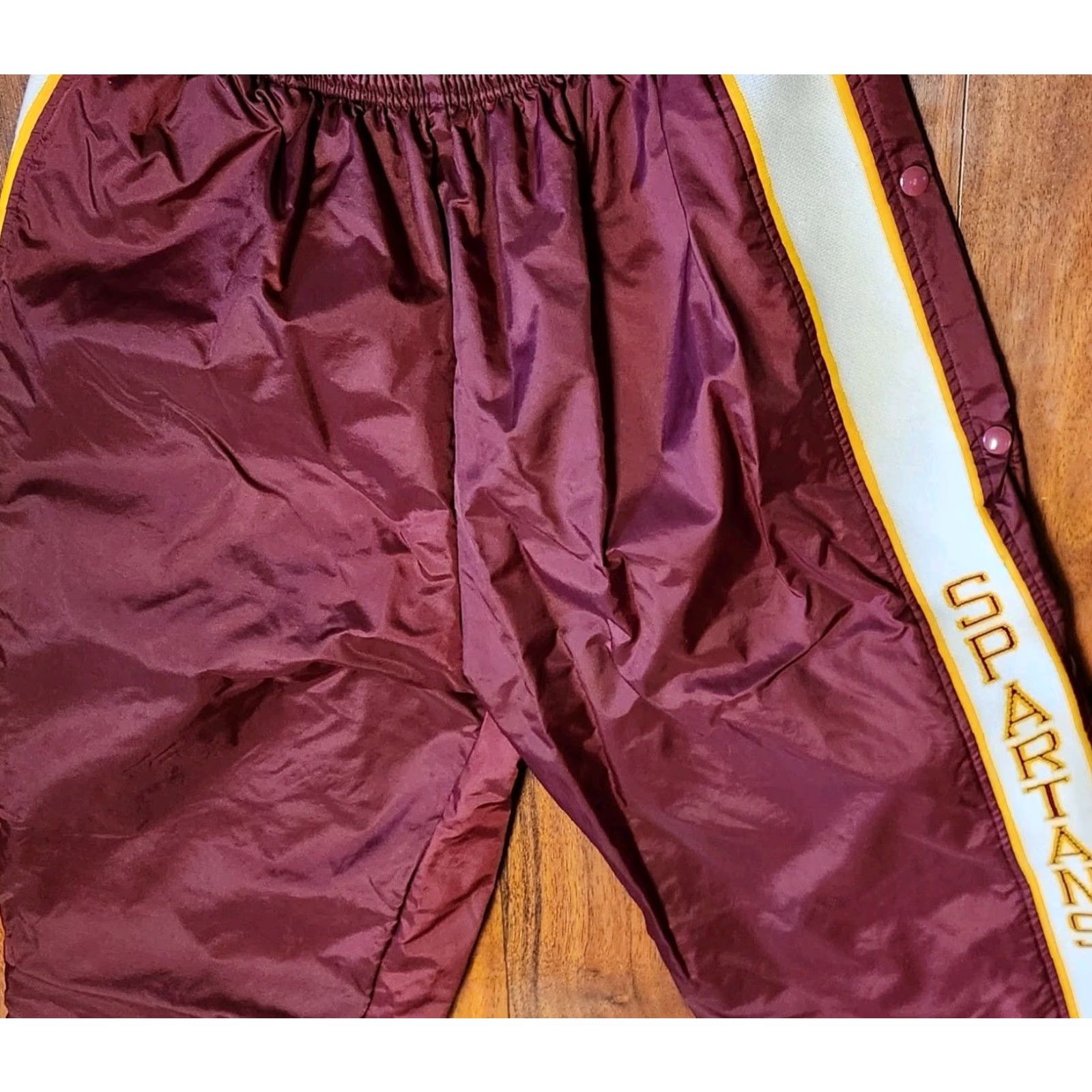 Vintage BADGER Spartans Tear Away Nylon Track Pants Warm Up Men L Large USA MADE Vintage Nylon Track Pants Mens Size US 33 - 3 Thumbnail