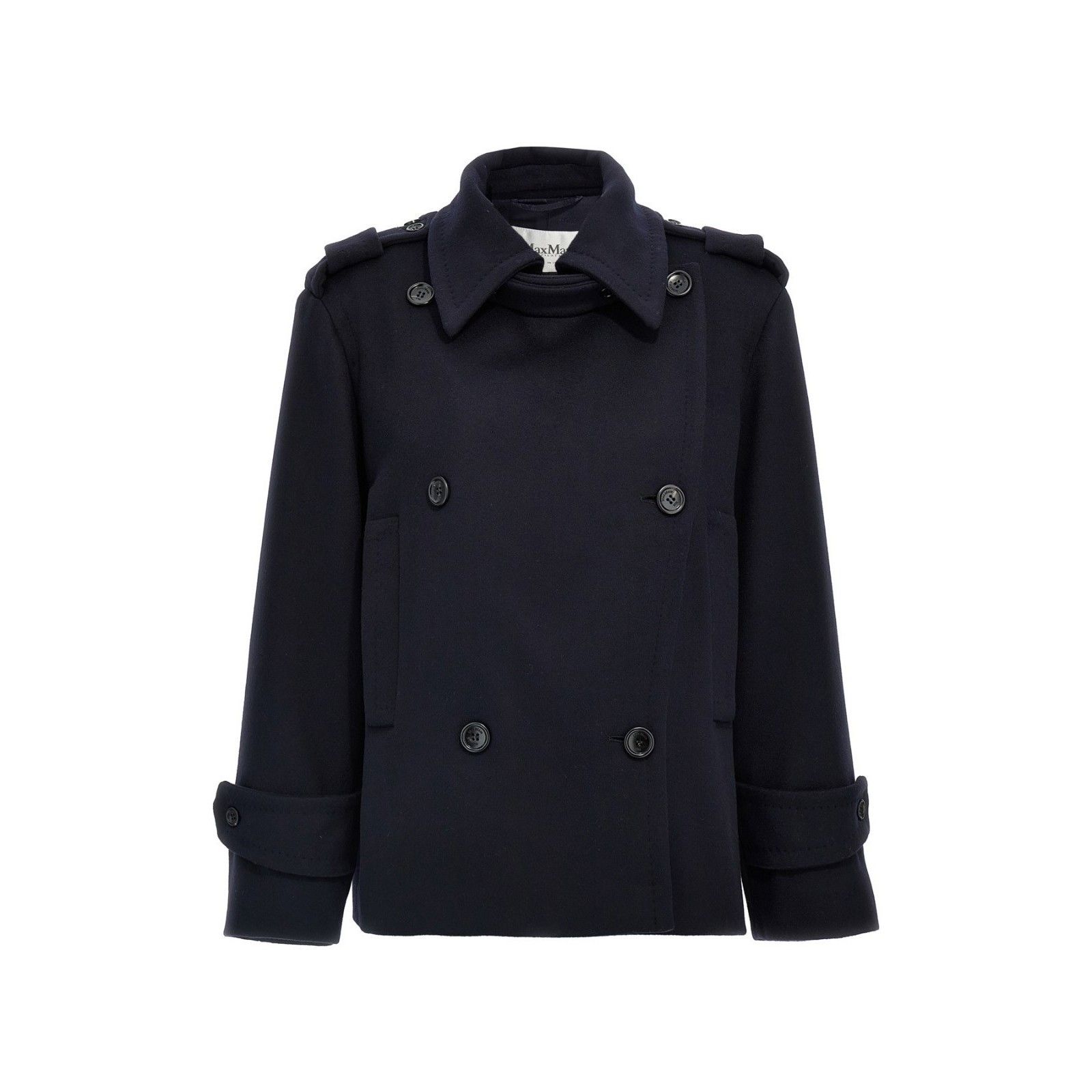 Max Mara MAX MARA Laveno Double Breasted Blue Wool Coat New & Authent Size S / US 4 / IT 40 - 1 Thumbnail