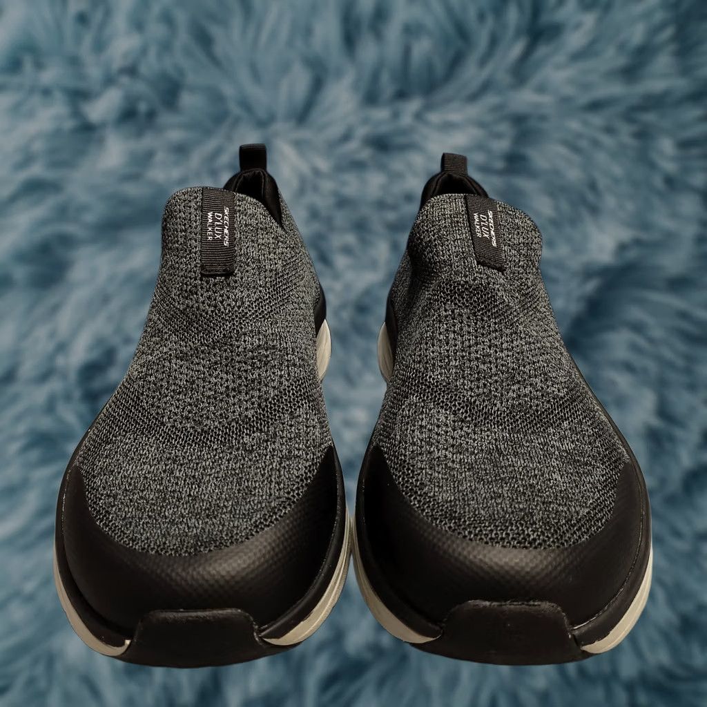 SKECHERS Skechers D'Lux Walker Sneakers Mens Size 11 Black Gray Stretch Fit Memory Foam Size US 11 / EU 44 - 1 Thumbnail