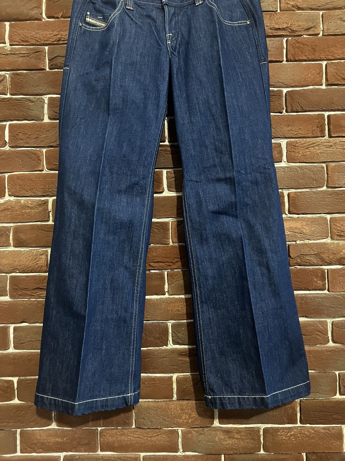 Diesel Vintage 00s Diesel Flared Denim Pants DSWT Avant garde Hype Size US 32 / EU 48 - 3 Thumbnail