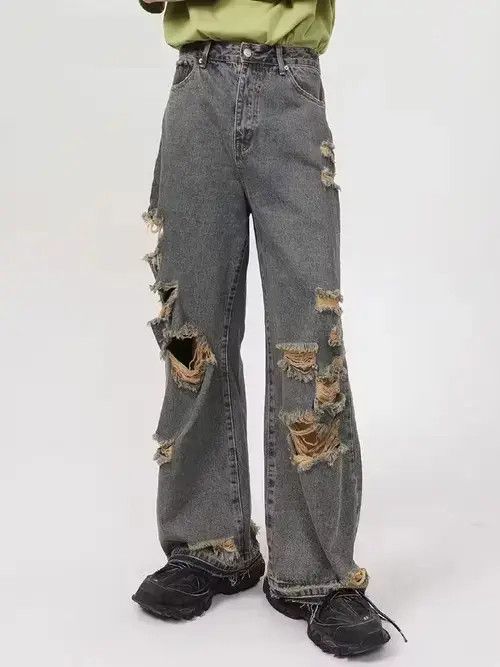 Other Personalized Straight Hole Trousers Vintage Wide Leg Size US 31 - 1 Thumbnail