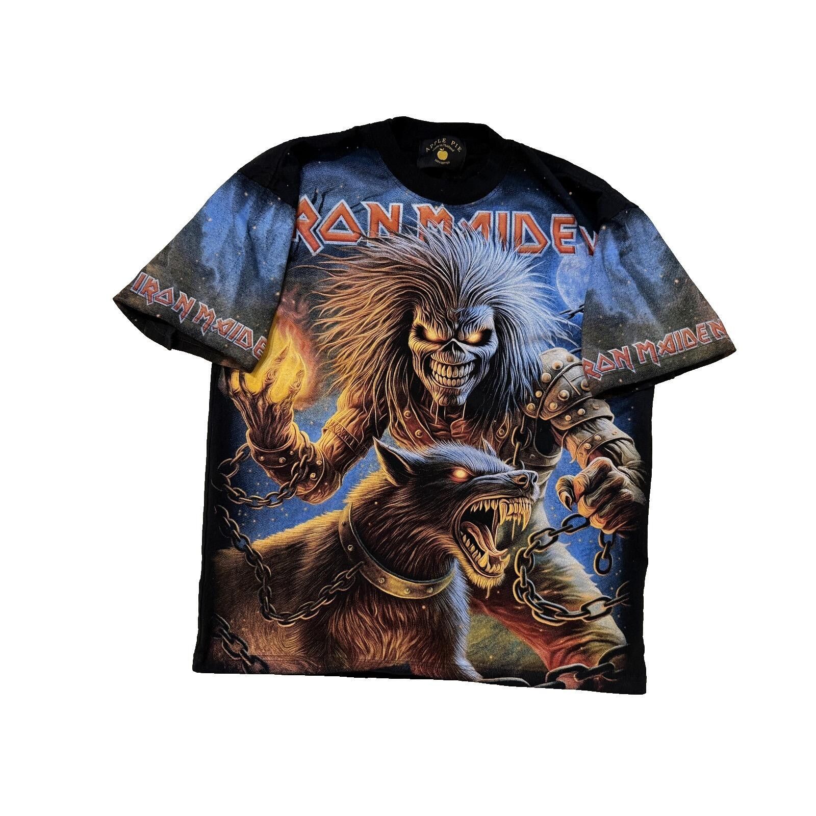 Other Vintage 90s Iron Maiden TShirt Men LG RARE Apple Pie Tag Size ONE SIZE - 6 Thumbnail