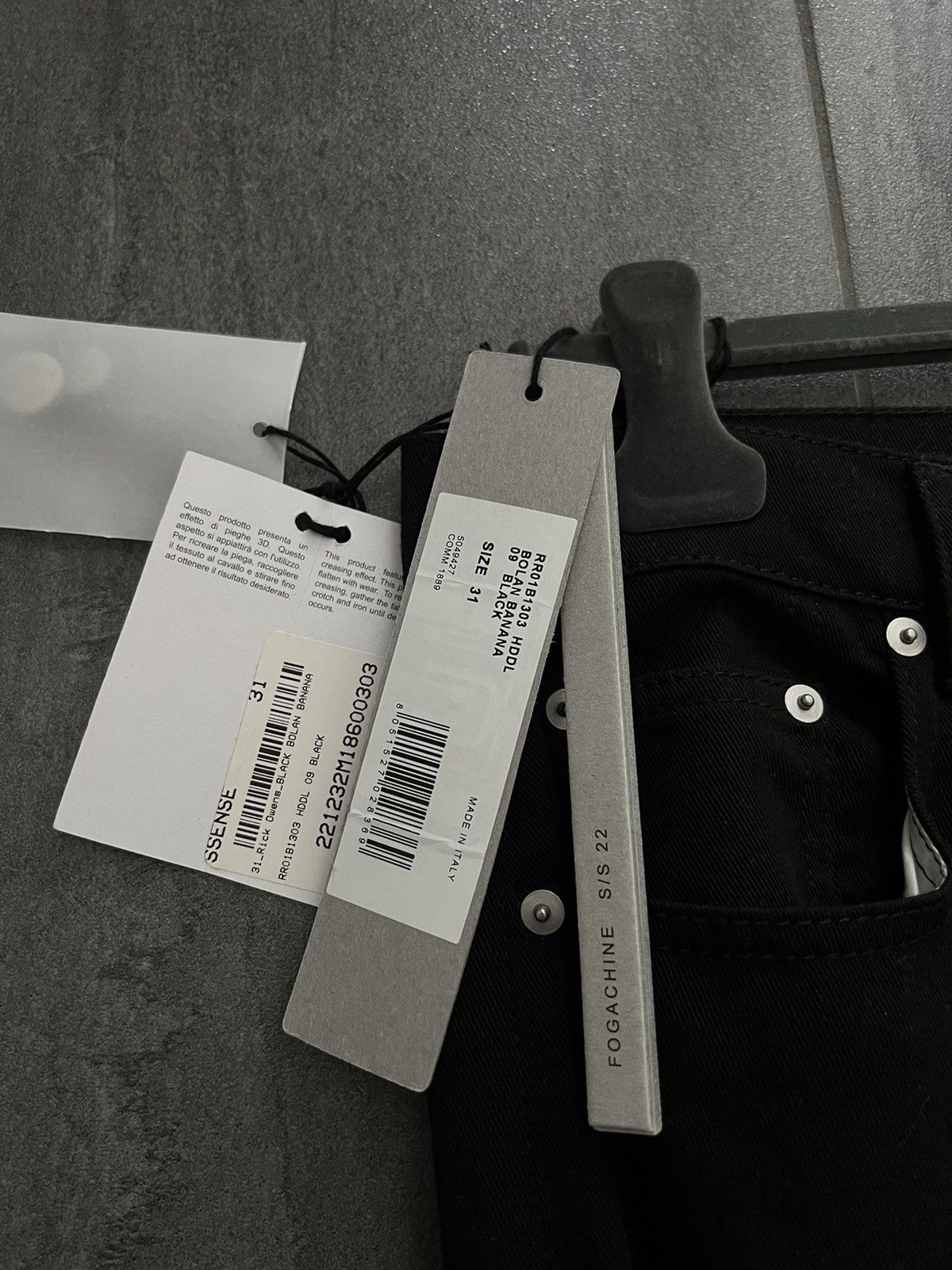 Rick Owens Rick Owens Bolan Banana Cut S/S 22 Fogachine Size US 31 - 2 Thumbnail