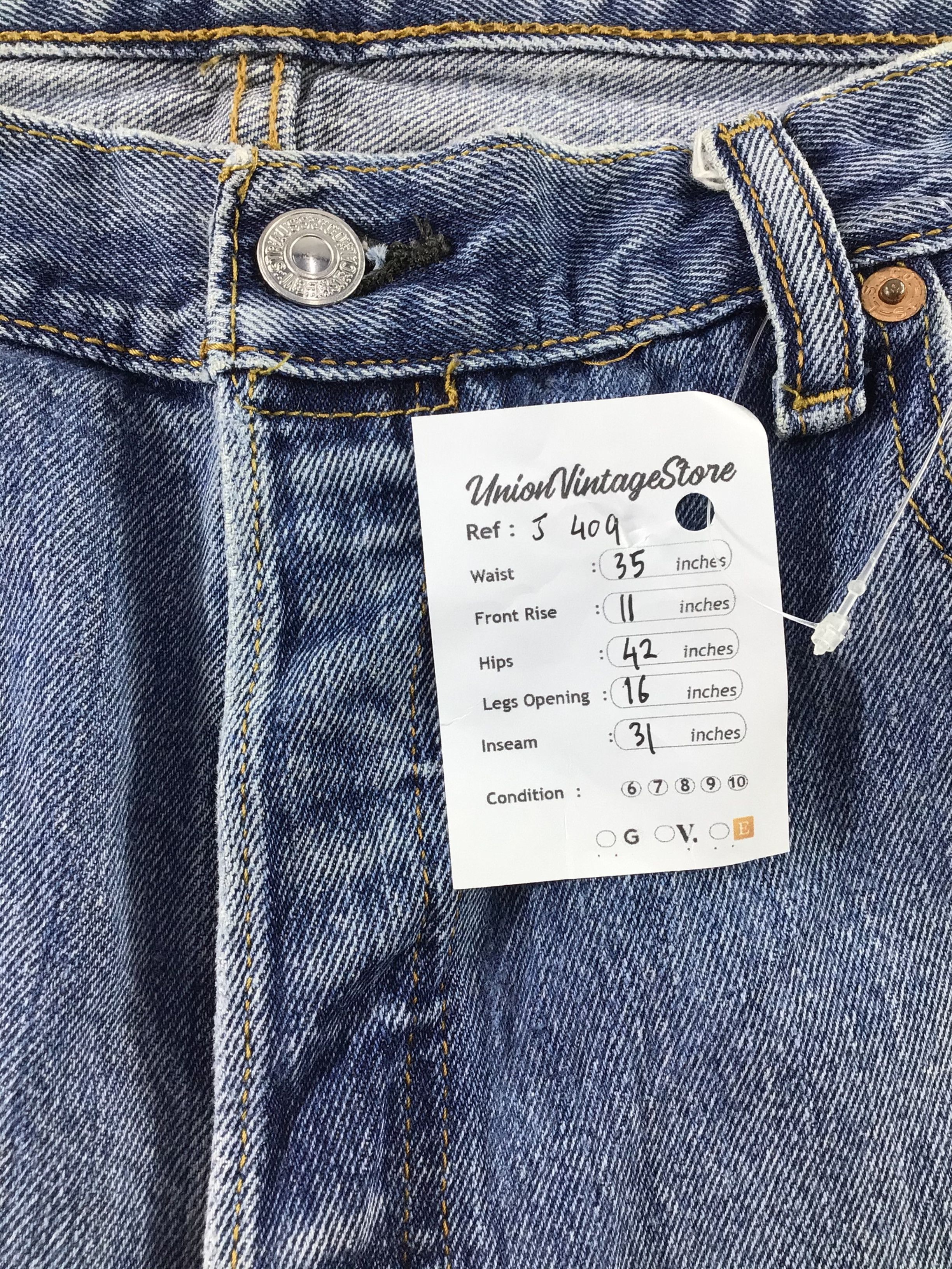 Levi's Distress Vintage Levis 501 Jeans Faded Blue Denim -J409 Size US 36 / EU 52 - 14 Thumbnail