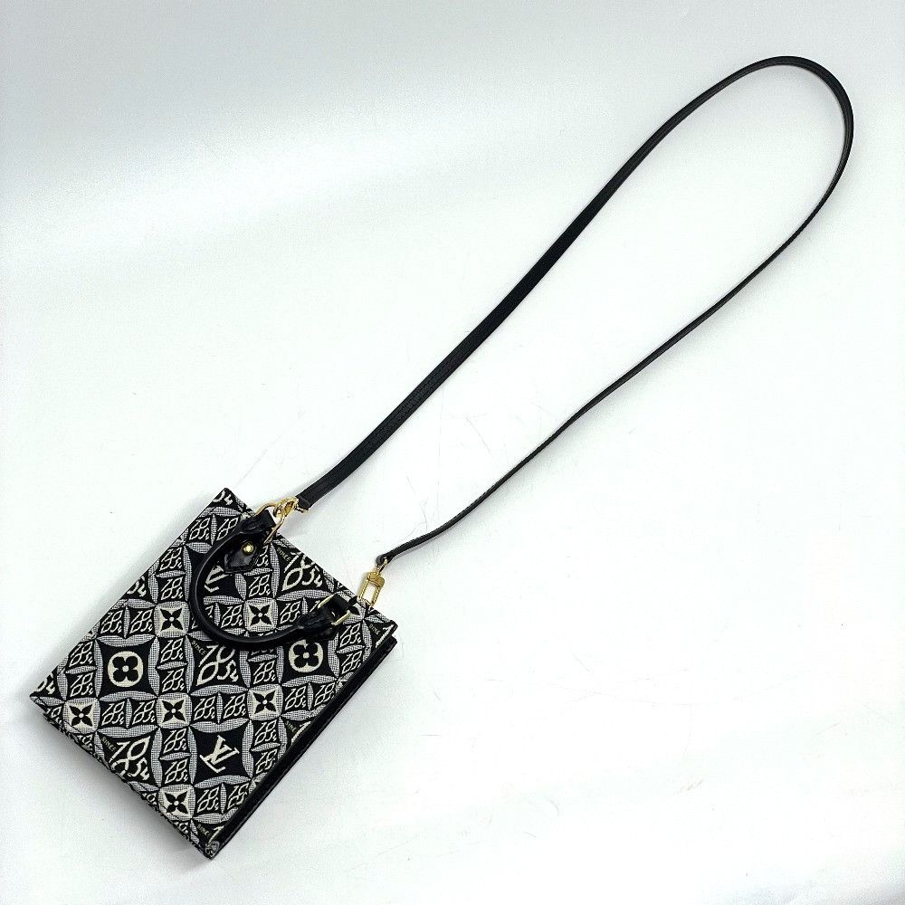 Louis Vuitton Jacquard Sac Plat Shoulder Bag Black