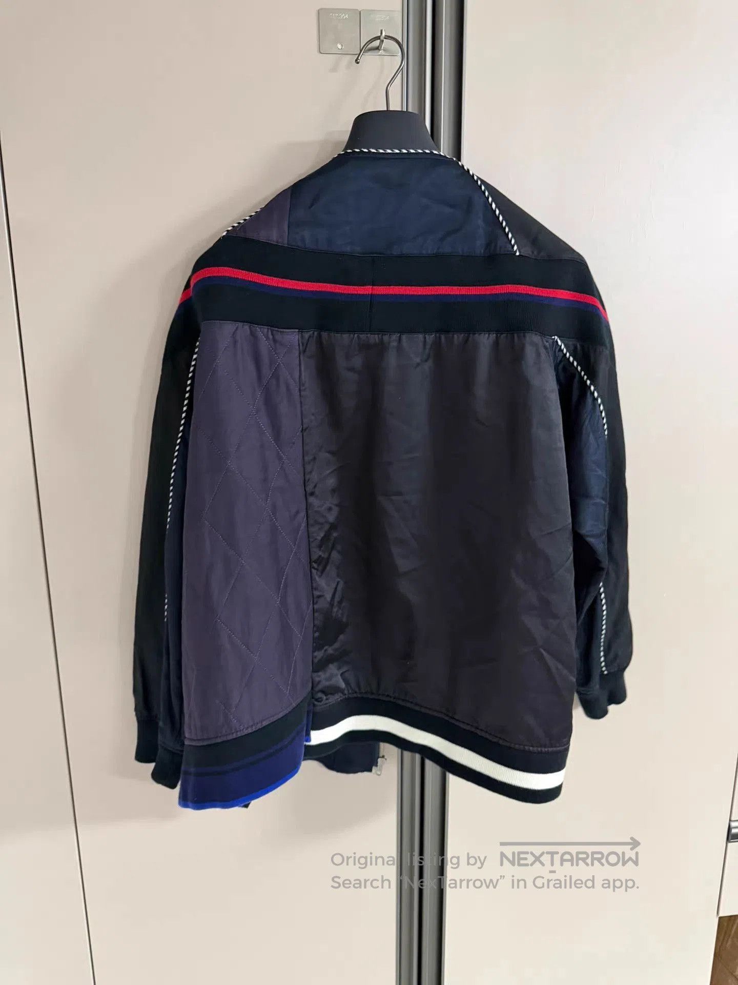 Facetasm Blue Quilted Bomber Jacket with Contrast Stitching. Size US L / EU 52-54 / 3 - 2 Thumbnail