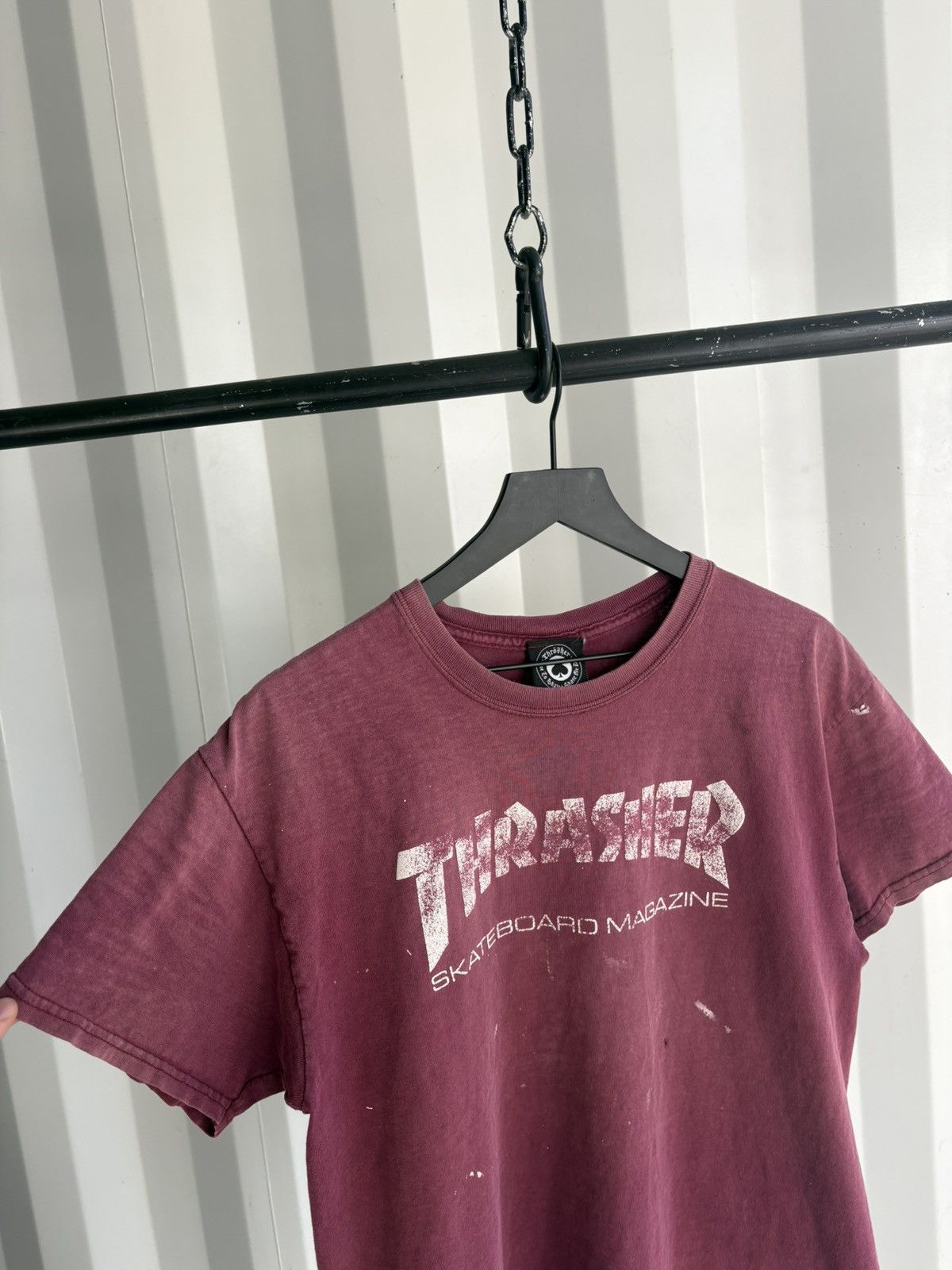 Vintage Thrasher Mag Thrashed Faded Distressed Shirt GRUNGE Band Size US L / EU 52-54 / 3 - 4 Thumbnail