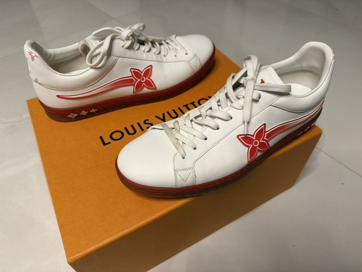Louis Vuitton Louis Vuitton - Luxembourg Samothrace Sneaker white/red - 43 Size US 10 / EU 43 - 2 Thumbnail