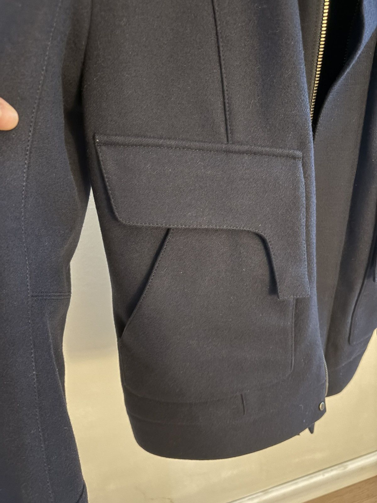 Helmut Lang Helmut Lang blue wool duffel coat,removable shearling collar Size US M / EU 48-50 / 2 - 6 Thumbnail