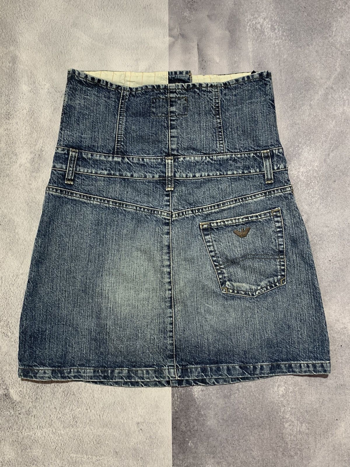 Armani × Vintage Vintage Y2K Armani jeans denim skirt streetwear size 30 Size 30" / US 8 / IT 44 - 3 Thumbnail