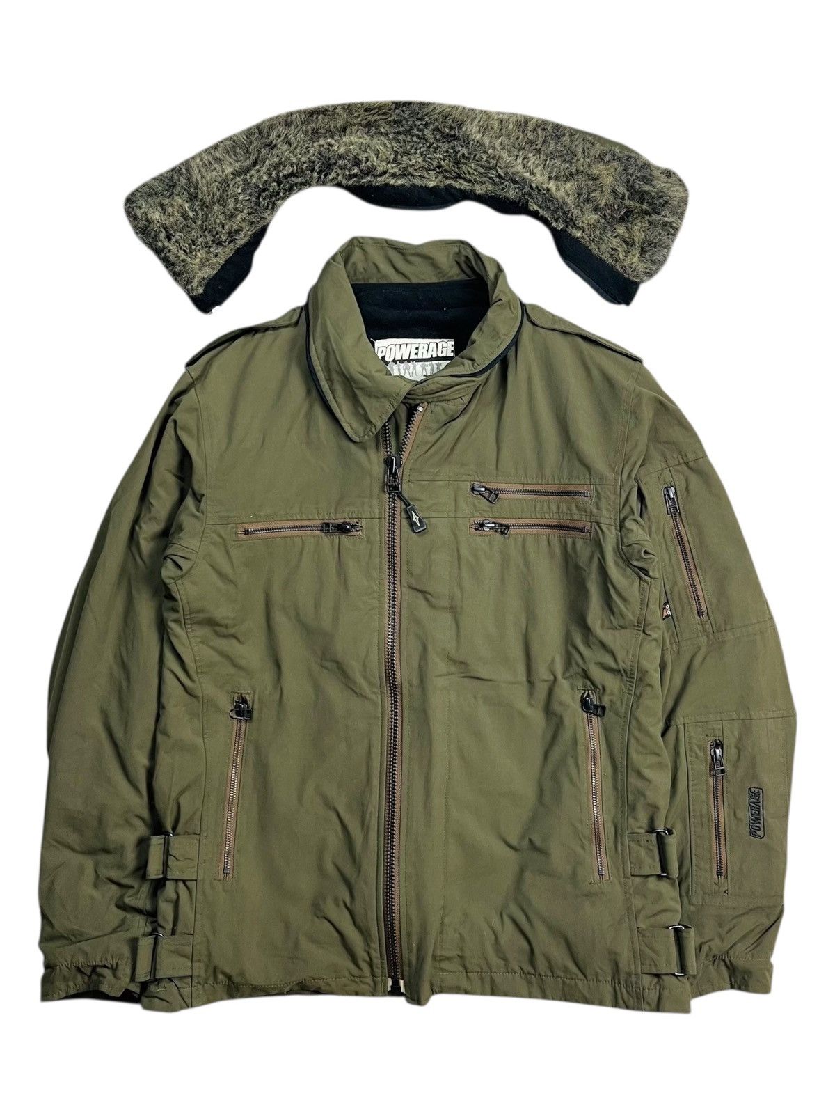 Isamu Katayama Backlash 2000s Powerage - Fur Collar Rider Cargo Jacket Size US M / EU 48-50 / 2 - 5 Thumbnail