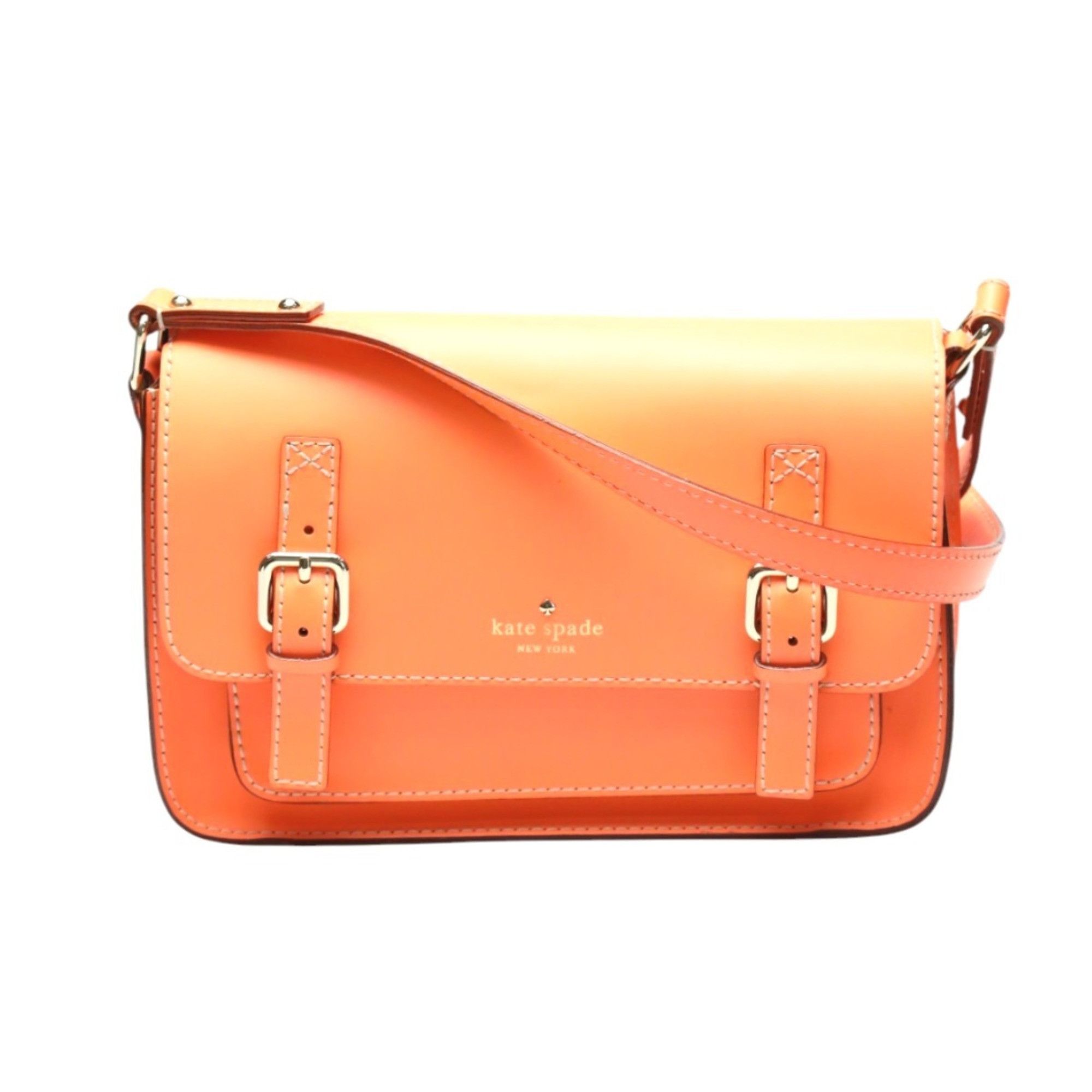 Kate Spade Kate Spade Shoulder Bag Flap Pochette Leather Orange Size ONE SIZE - 1 Thumbnail