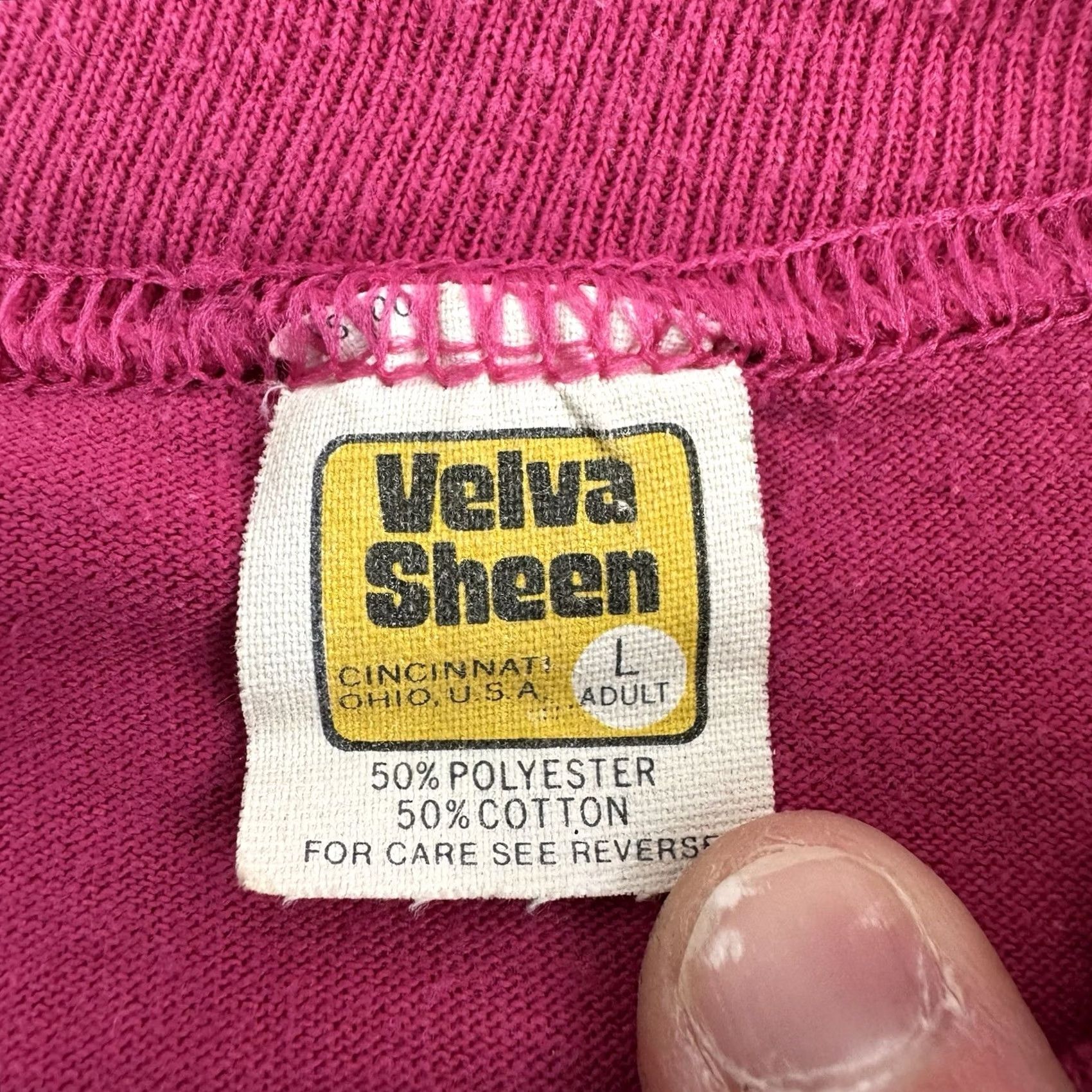 Velva Sheen VINTAGE Velva Sheen Rainbow T Shirt Adult Large 1980s Awanita Valley Jeep Ride Pink Mens Size US L / EU 52-54 / 3 - 2 Thumbnail