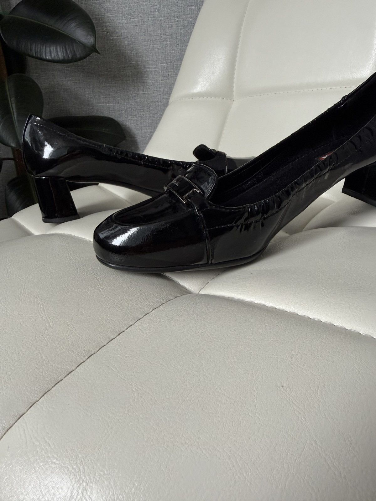 Prada Prada Linea Rossa Patent Leather Loafers Block Heel Shoes Size US 7 / IT 37 - 13 Thumbnail