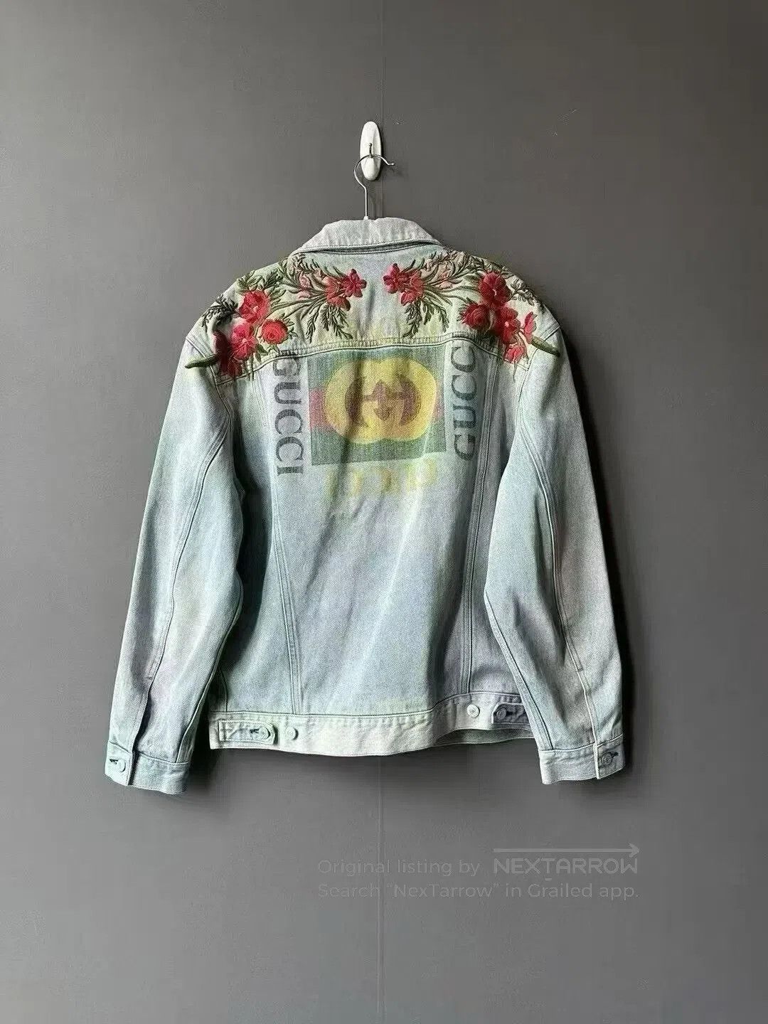 Gucci Guicci Floral Embroidered Denim Jacket| Size US S / EU 44-46 / 1 - 2 Thumbnail