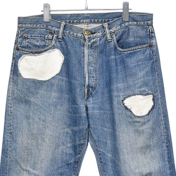 Yohji Yamamoto SPOTTED HORSE CRAFT YOHJI YAMAMOTO Repaired denim pants Size US 34 / EU 50 - 3 Thumbnail