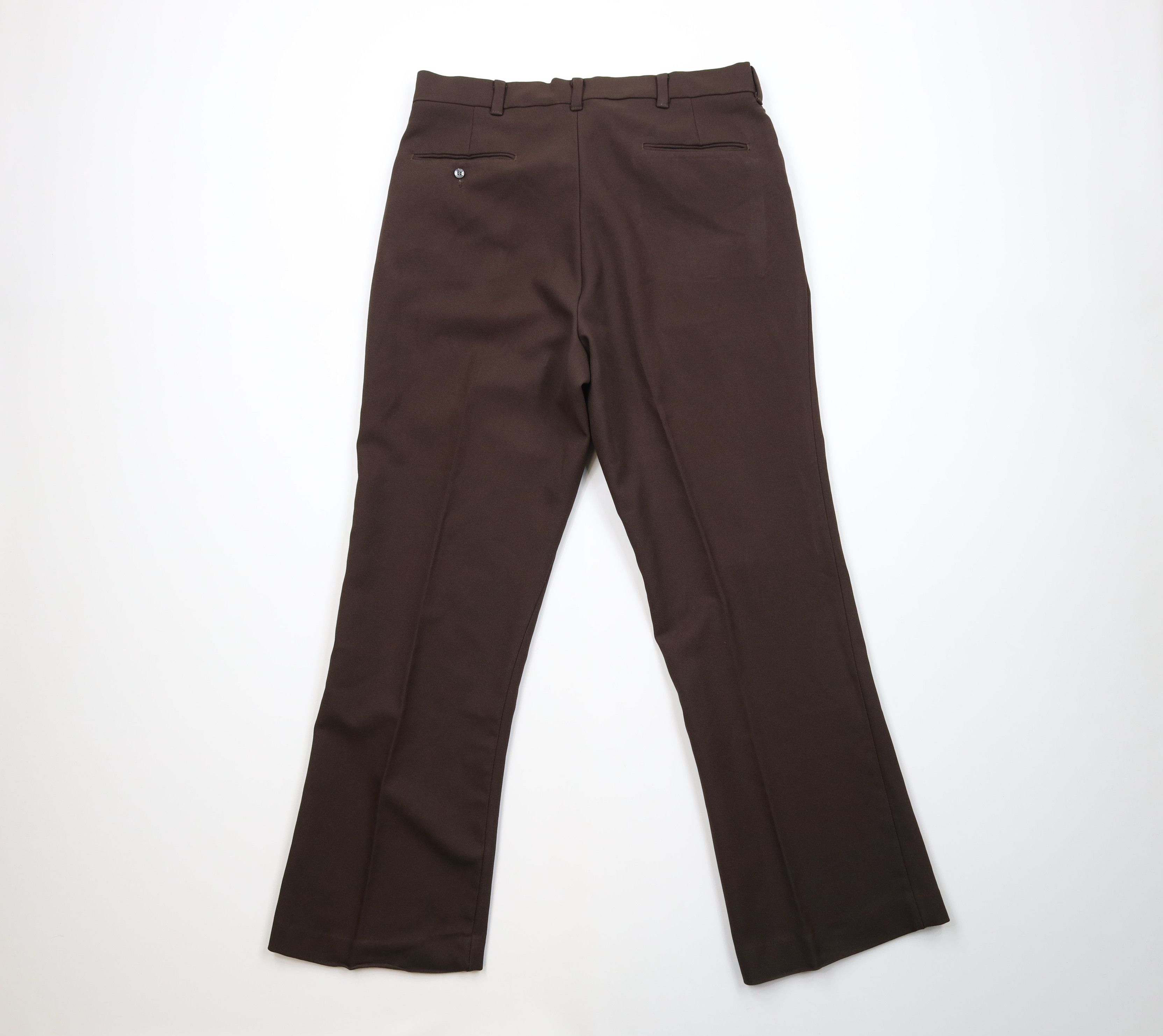 Vintage Vintage 70s Streetwear Bell Bottoms Chino Pants Brown USA Size US 36 / EU 52 - 9 Thumbnail
