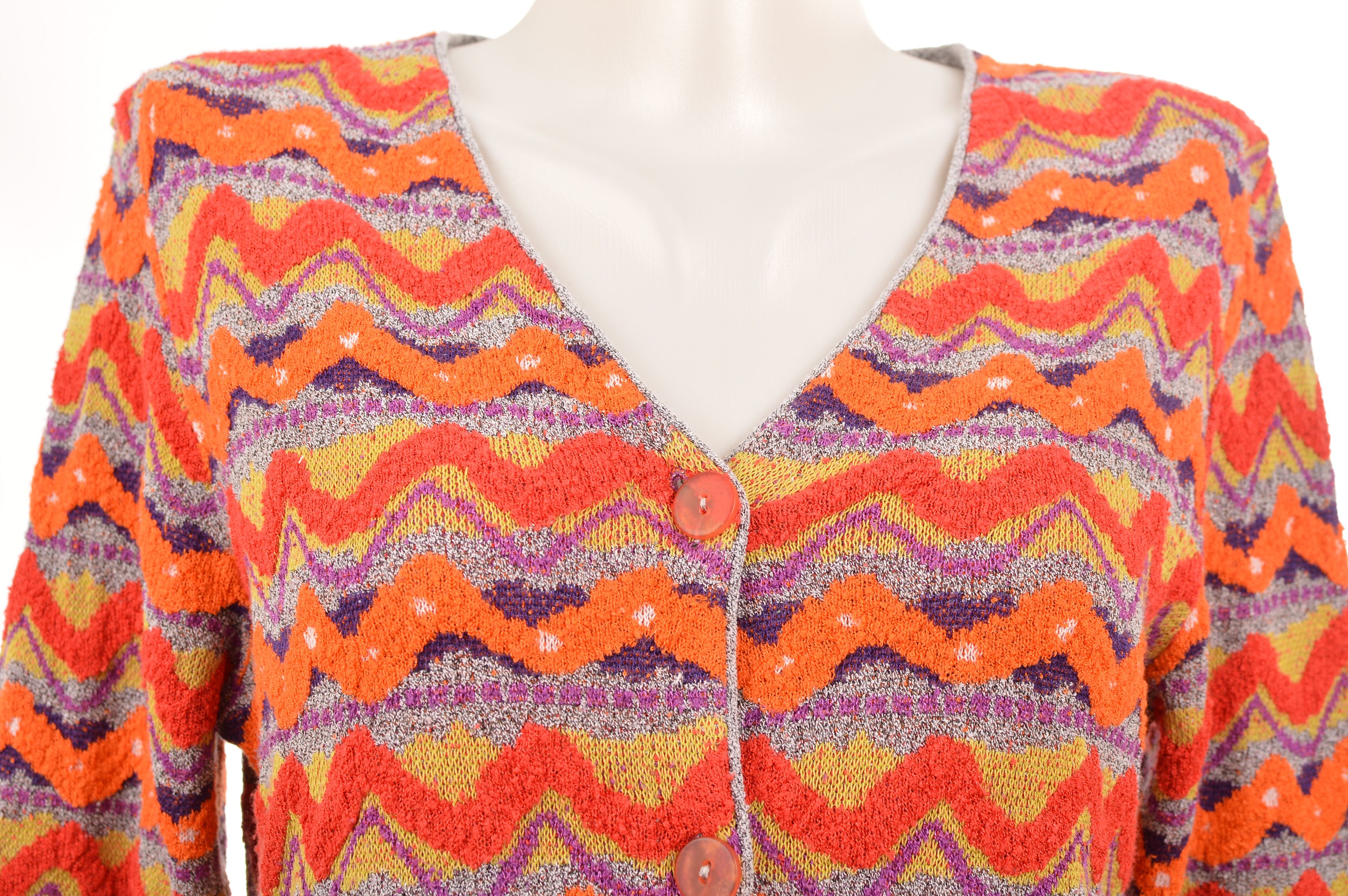 Missoni Missoni Sport Vintage Zig-Zag Cardigan Sweater Size M / US 6-8 / IT 42-44 - 2 Thumbnail