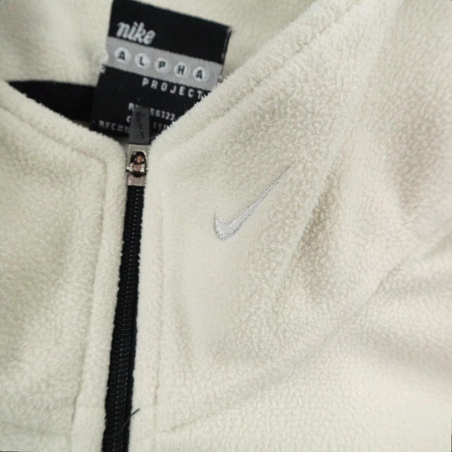 Nike VINTAGE Nike Sweater Womens Small White Alpha Project 1/4 Zip Pullover Fleece Size S / US 4 / IT 40 - 3 Thumbnail