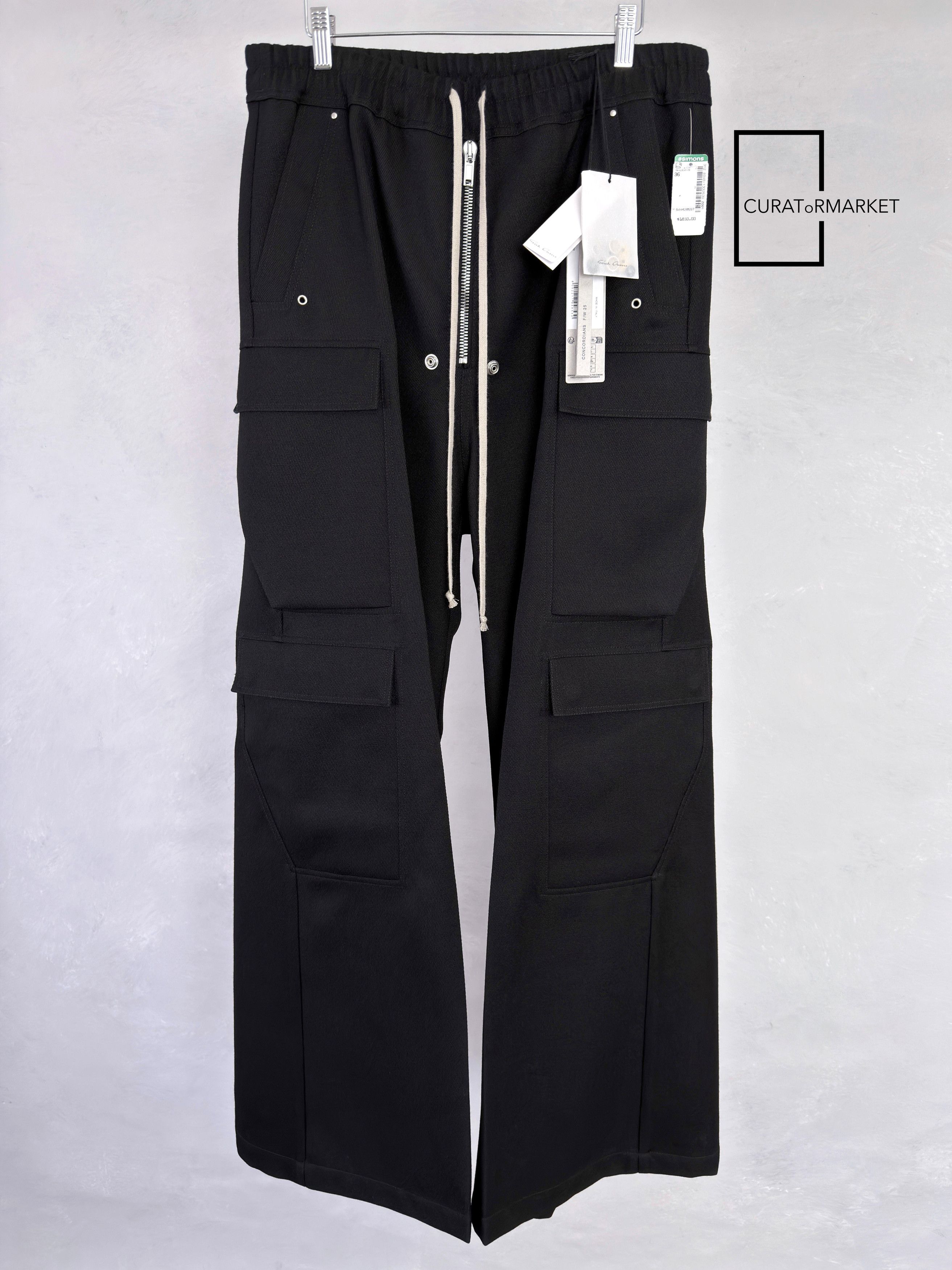 Rick Owens EU52 Runway Drill Wool Drawstring Cargobela Concordians FW25 Size US 36 / EU 52 - 5 Thumbnail