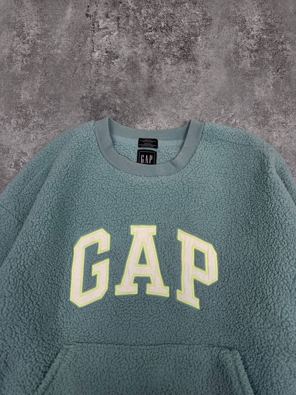 Gap GAP Women Fleece Sweatshirt Crewneck Green Size S Size S / US 4 / IT 40 - 2 Thumbnail