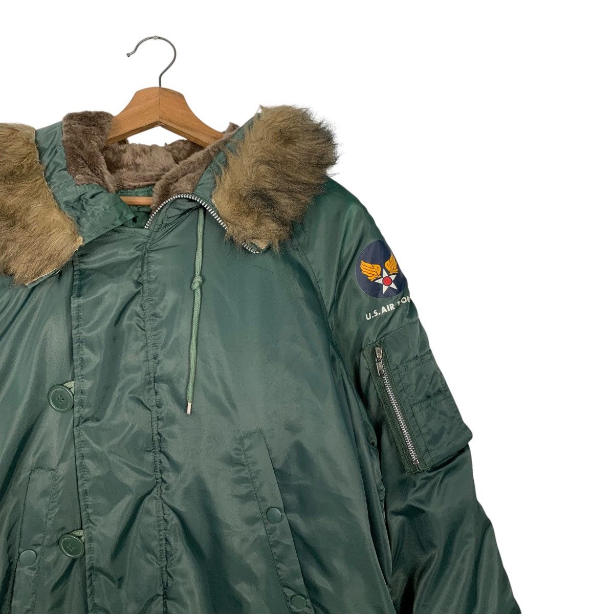 Vintage PASSING Us Air Force N-3B Parka Faux Fur Hoodie #2504-C113 Size US M / EU 48-50 / 2 - 4 Thumbnail