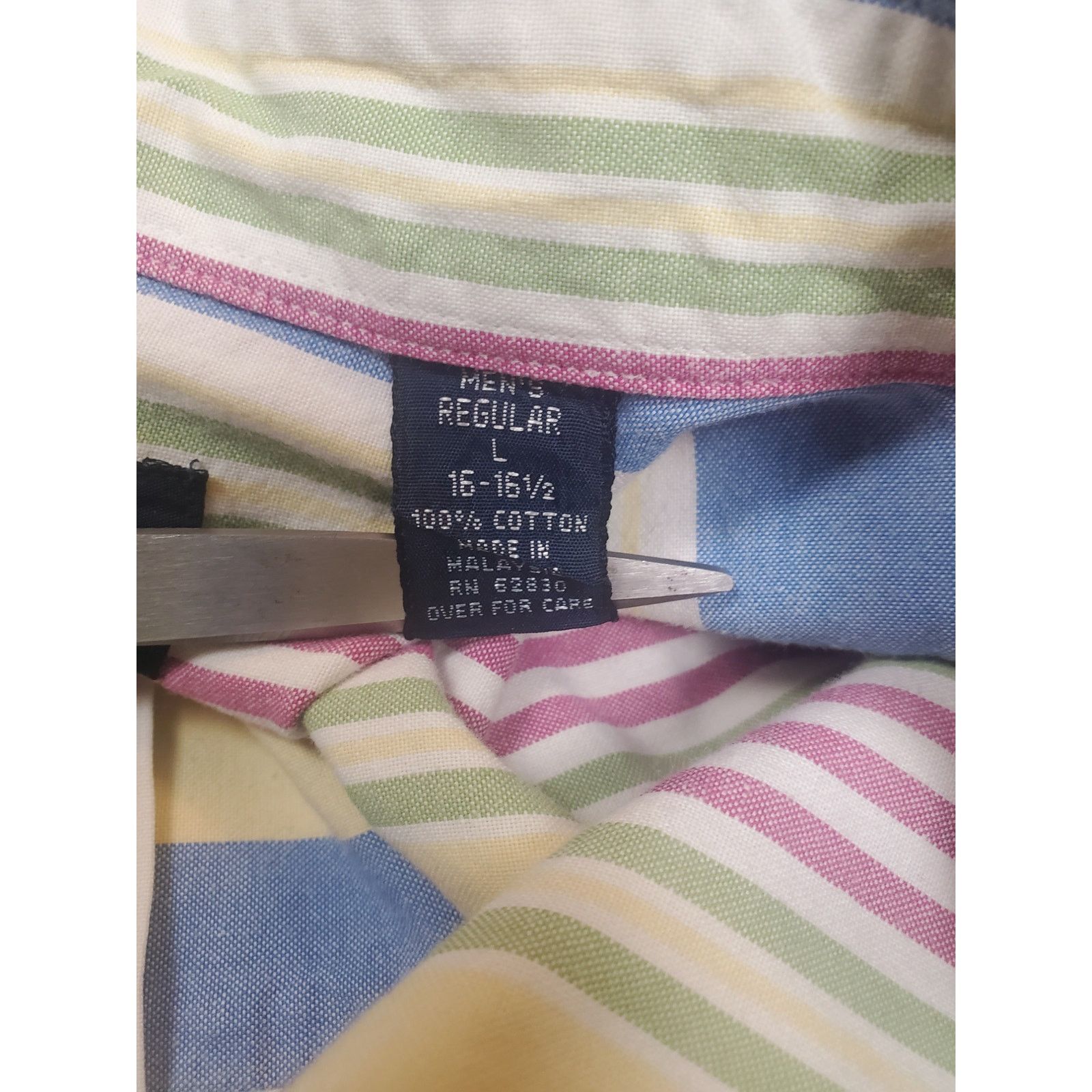 Lands' End VTG Land's End Men's Large Stripe LS Button Down Shirt Size US L / EU 52-54 / 3 - 4 Thumbnail