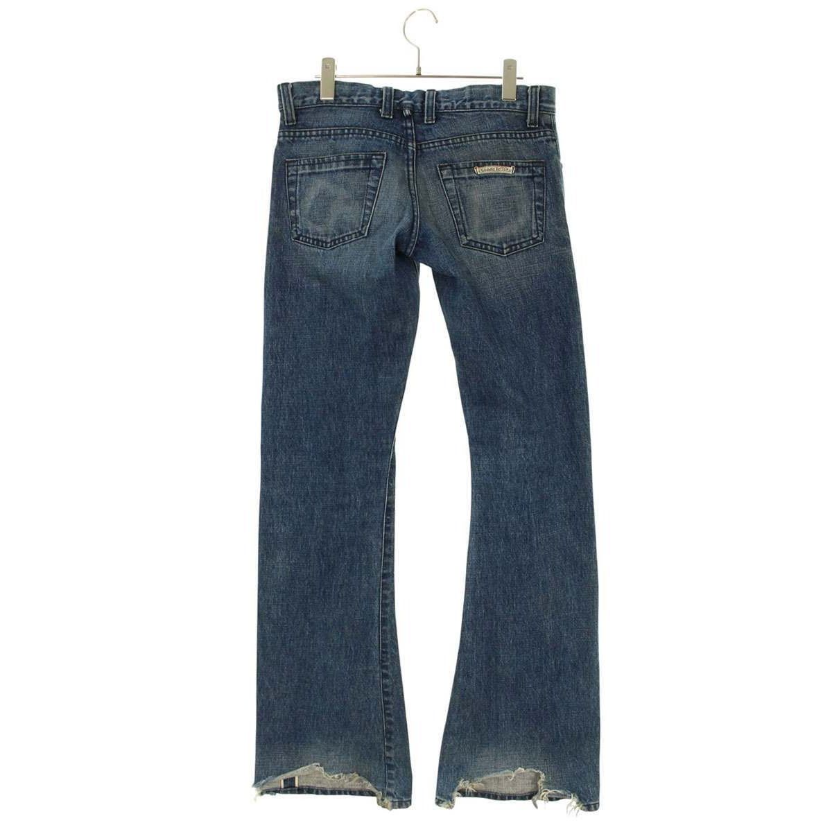 Chrome Hearts Chrome Hearts Flare Cut-off Denim Pants Size US 29 - 2 Thumbnail