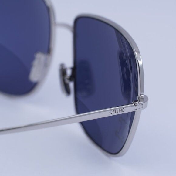 Celine Celine CL40284U 16V Sunglasses Palladium Square Frame Size ONE SIZE - 10 Thumbnail