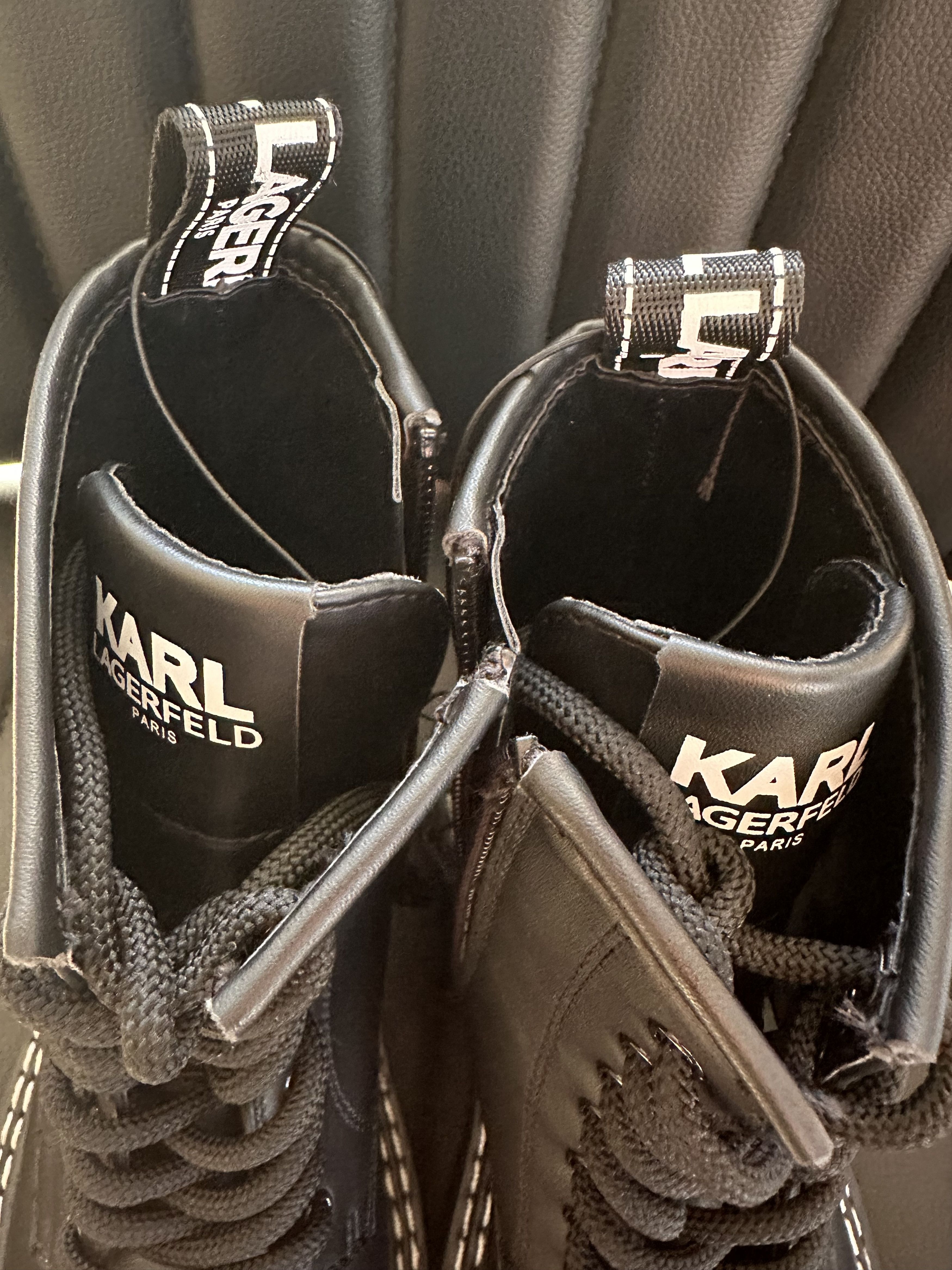 Karl Lagerfeld KARL LARGERFELD Dixie Paris Logo Combat Boot *NO BOX* Size US 5.5 / IT 35.5 - 12 Thumbnail
