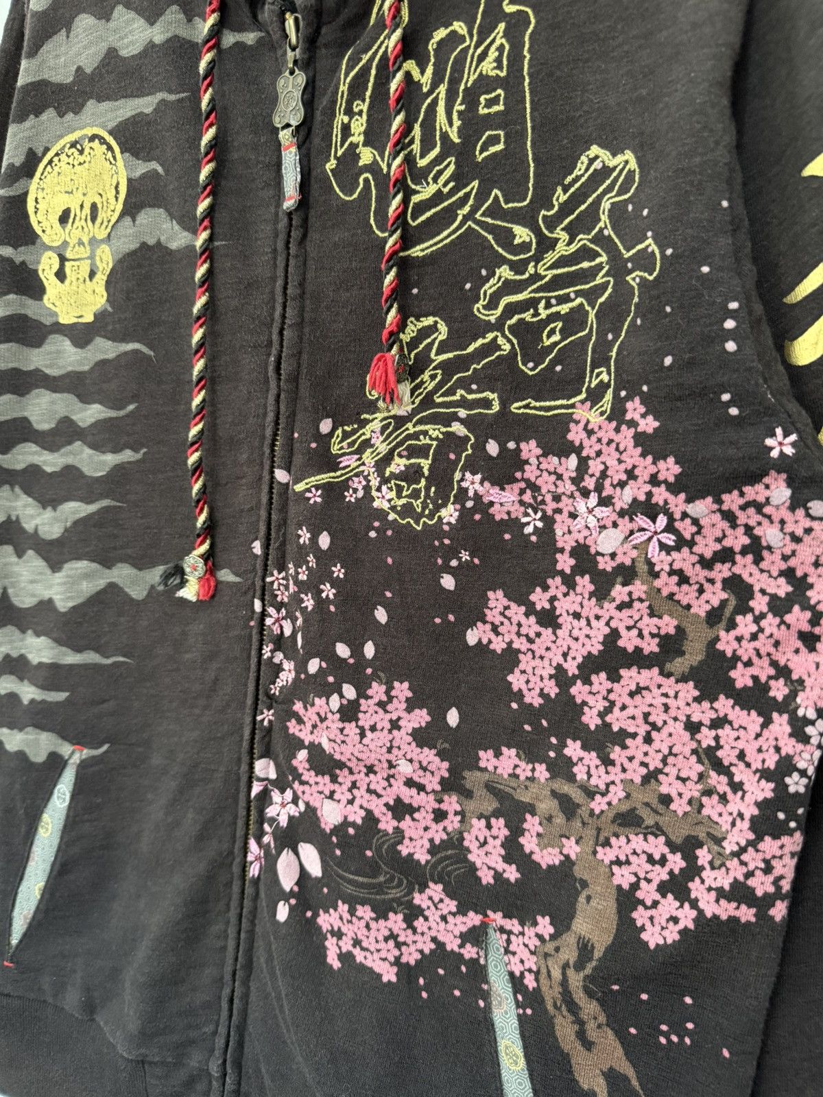 Japanese Brand 🇯🇵 Japan Sukajan Sakura Printed Style Sweat Zipper Hoodie Size US M / EU 48-50 / 2 - 3 Thumbnail