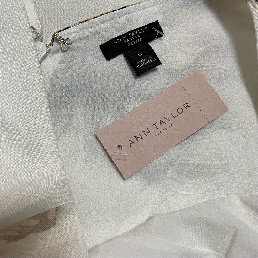 Ann Taylor NWT New $109 Ann Taylor Linen Floral White Dress Size 0P Size XS / US 0-2 / IT 36-38 - 8 Thumbnail