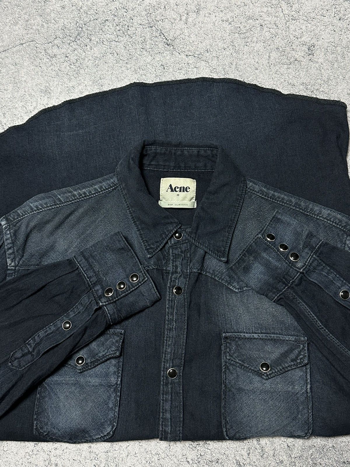 Acne Studios Acne Studios Pop Classics Western Denim Button-Up Shirt Size US M / EU 48-50 / 2 - 5 Thumbnail