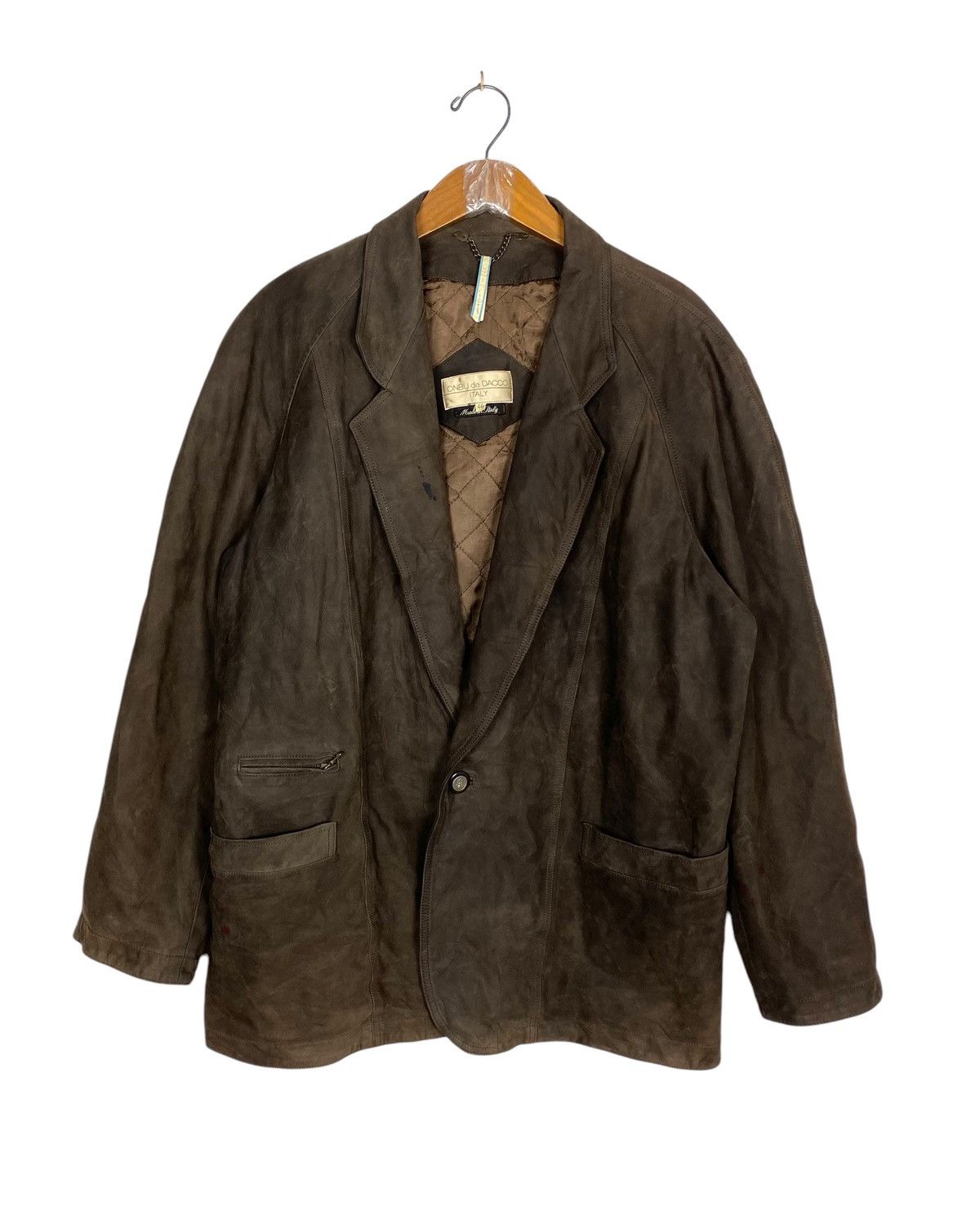 Vintage Rare‼️ Vintage Onbu de Dacco Vera Pelle Viscosa Coat Italy Size US M / EU 48-50 / 2 - 1 Thumbnail