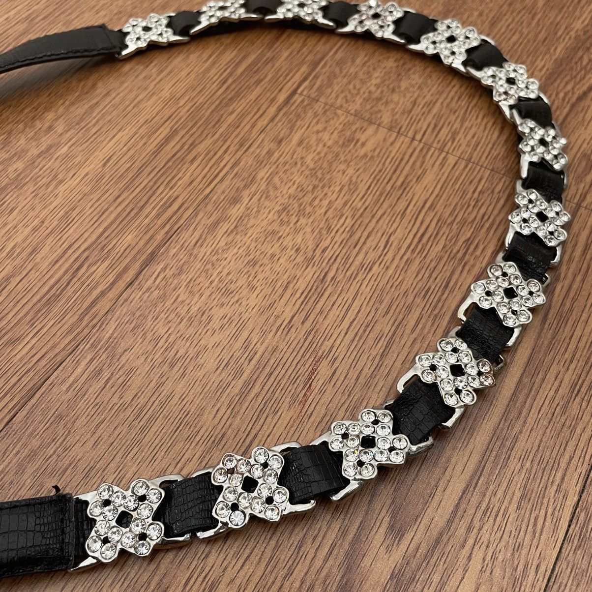 If Six Was Nine × Japanese Brand × Le Grande Bleu (L.G.B.) Black crystal ornament belt Size ONE SIZE - 2 Thumbnail