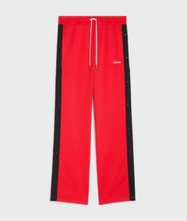 image of Celine O1Bcso1Str0124 2Z223121O.27No Sweatpant In Red/black, Men's (Size 38)
