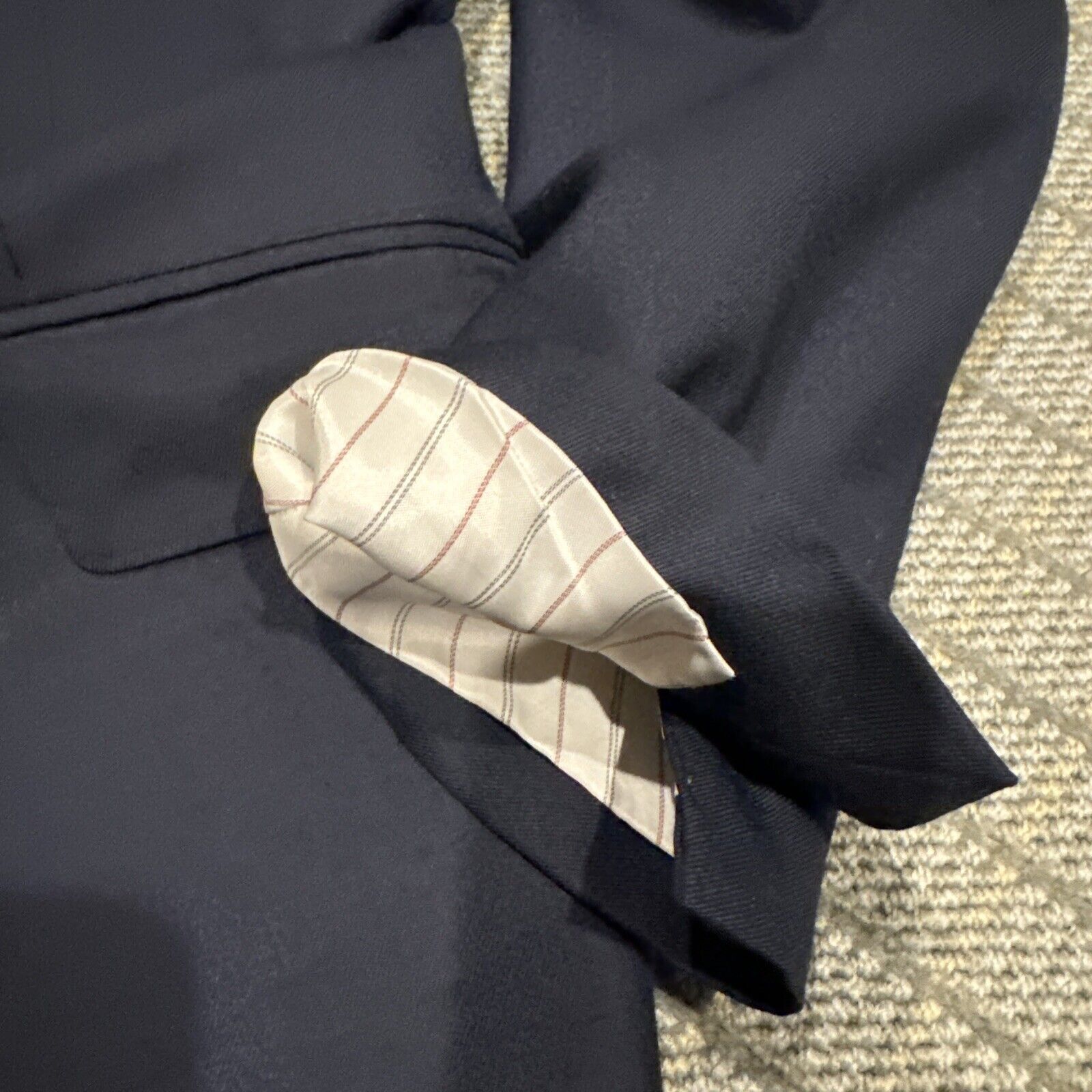 Other Custom Men N.Y.hand made suit jacket 100% gabardine wool Size 40R - 5 Thumbnail