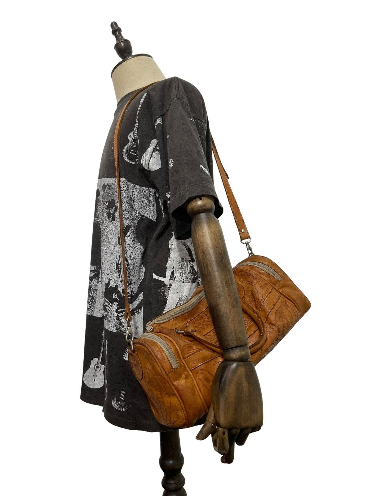Genuine Leather Full Leather Boston Bag Vintage LL Artworks 2🟩 Size ONE SIZE - 2 Thumbnail