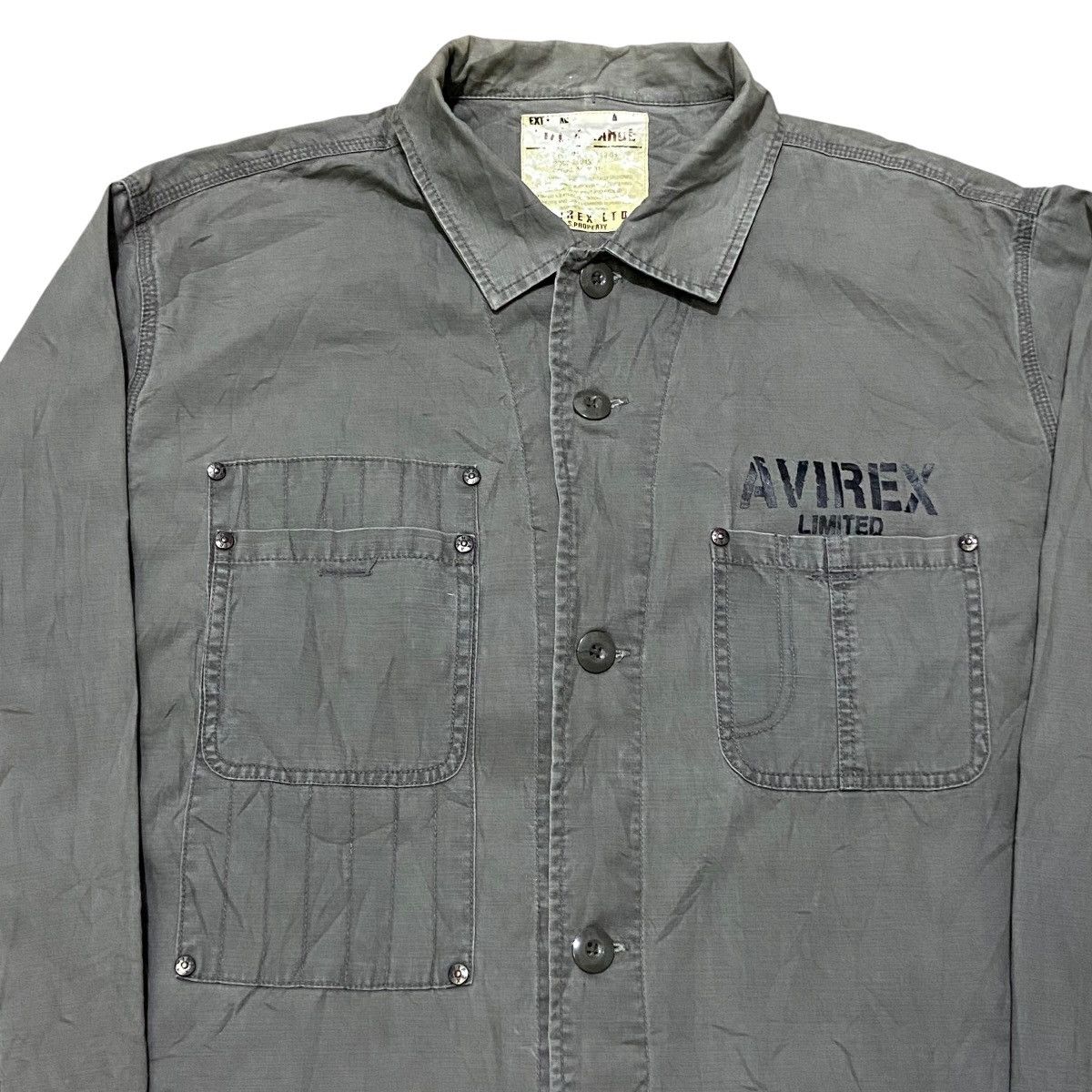 Avirex Avirex USA Military Longsleeve Shirt - Olive Size US XL / EU 56 / 4 - 2 Thumbnail