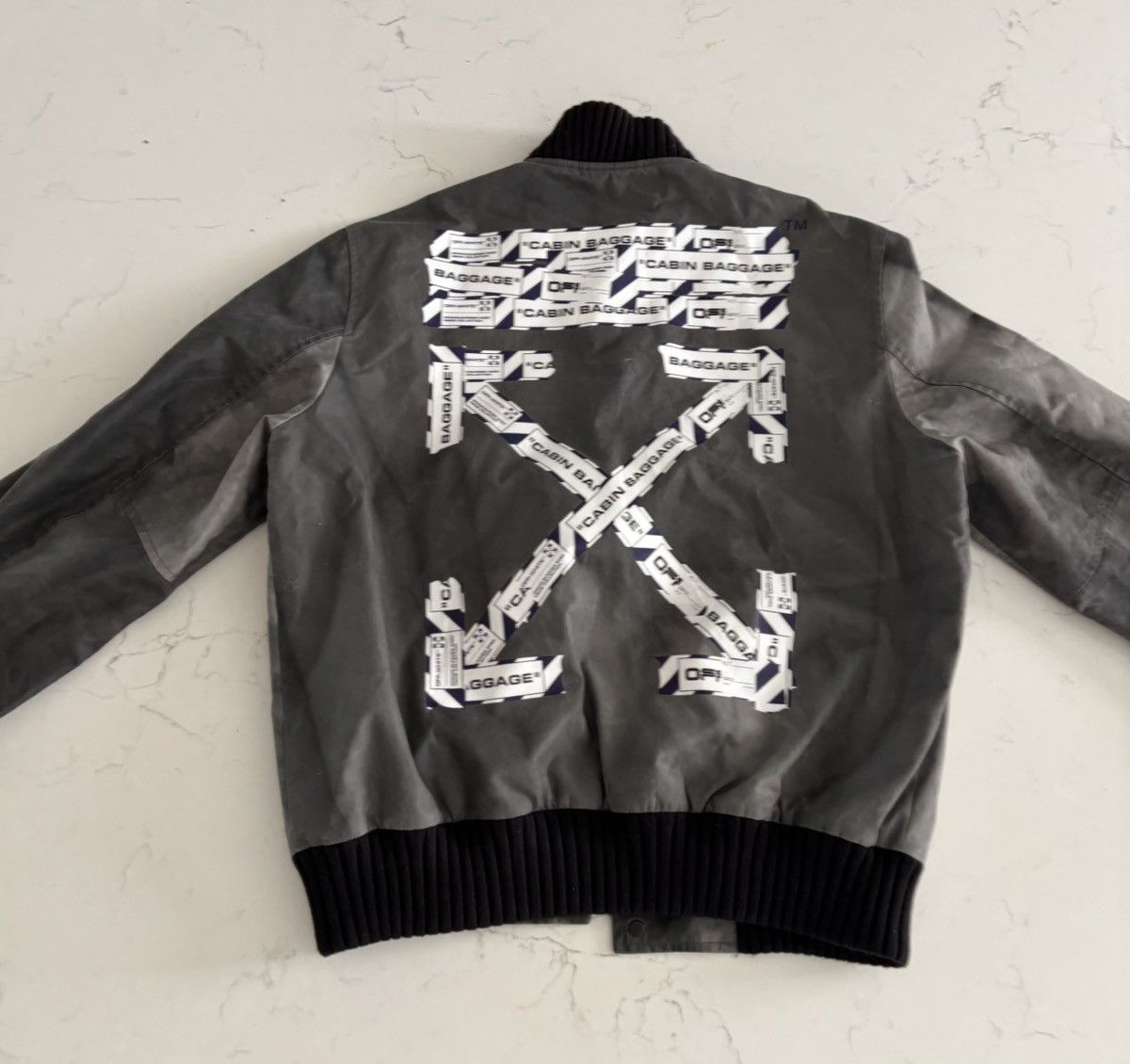 Off-White OFF-WHITE Virgil Abloh Varsity Bomber Jacket Size M Size US M / EU 48-50 / 2 - 2 Thumbnail