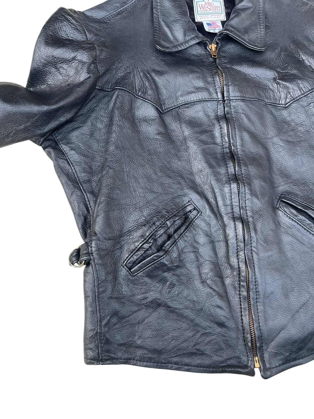Leather Vintage Mid Western Sport Togs Deerskin Leather Jacket Size US M / EU 48-50 / 2 - 5 Thumbnail