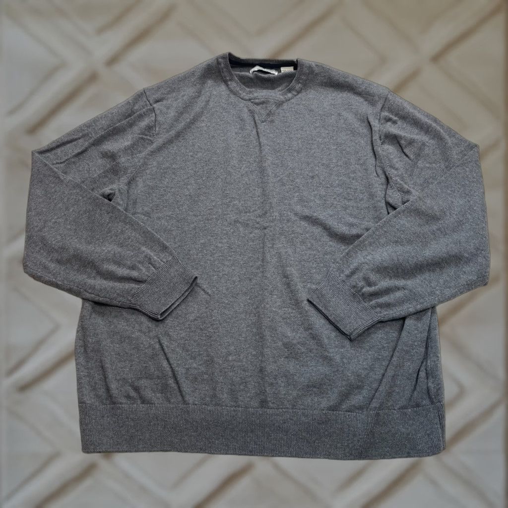 Vintage Southern Pines Sweater Mens 2XL Long Sleeve Crew Neck Gray Solid Knit Pullover Size US XXL / EU 58 / 5 - 1 Thumbnail